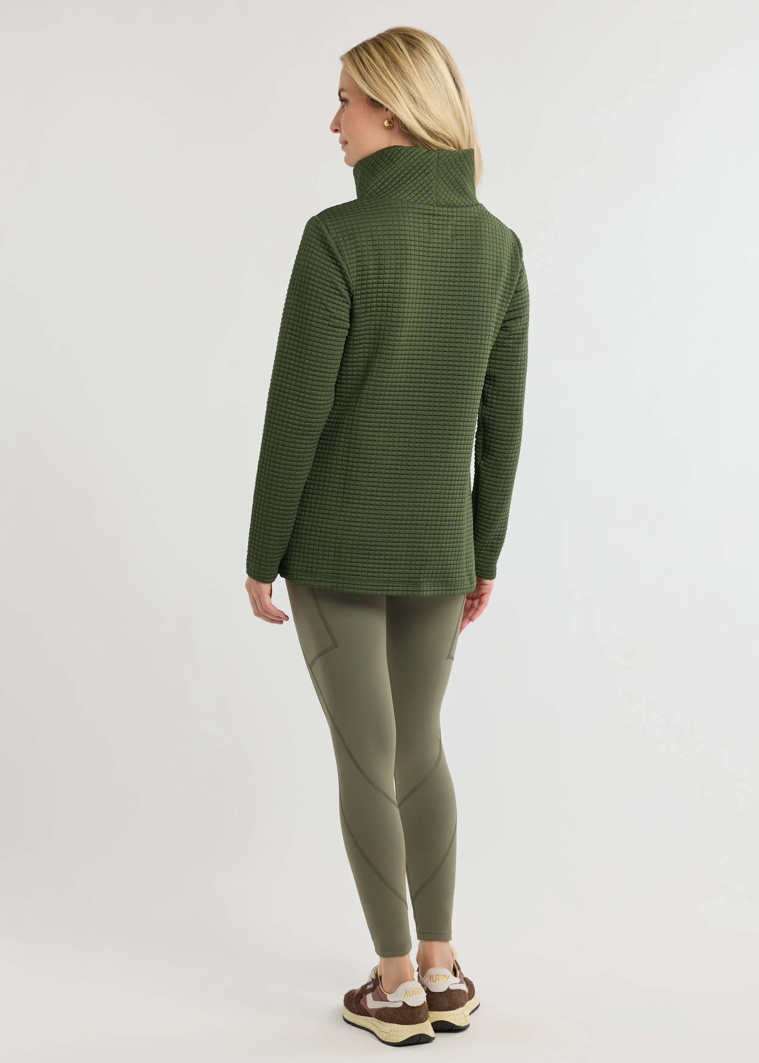 Cobble Hill Turtleneck in Waffle (Spruce) sold by Dudley Stephens product image thumbnail 4