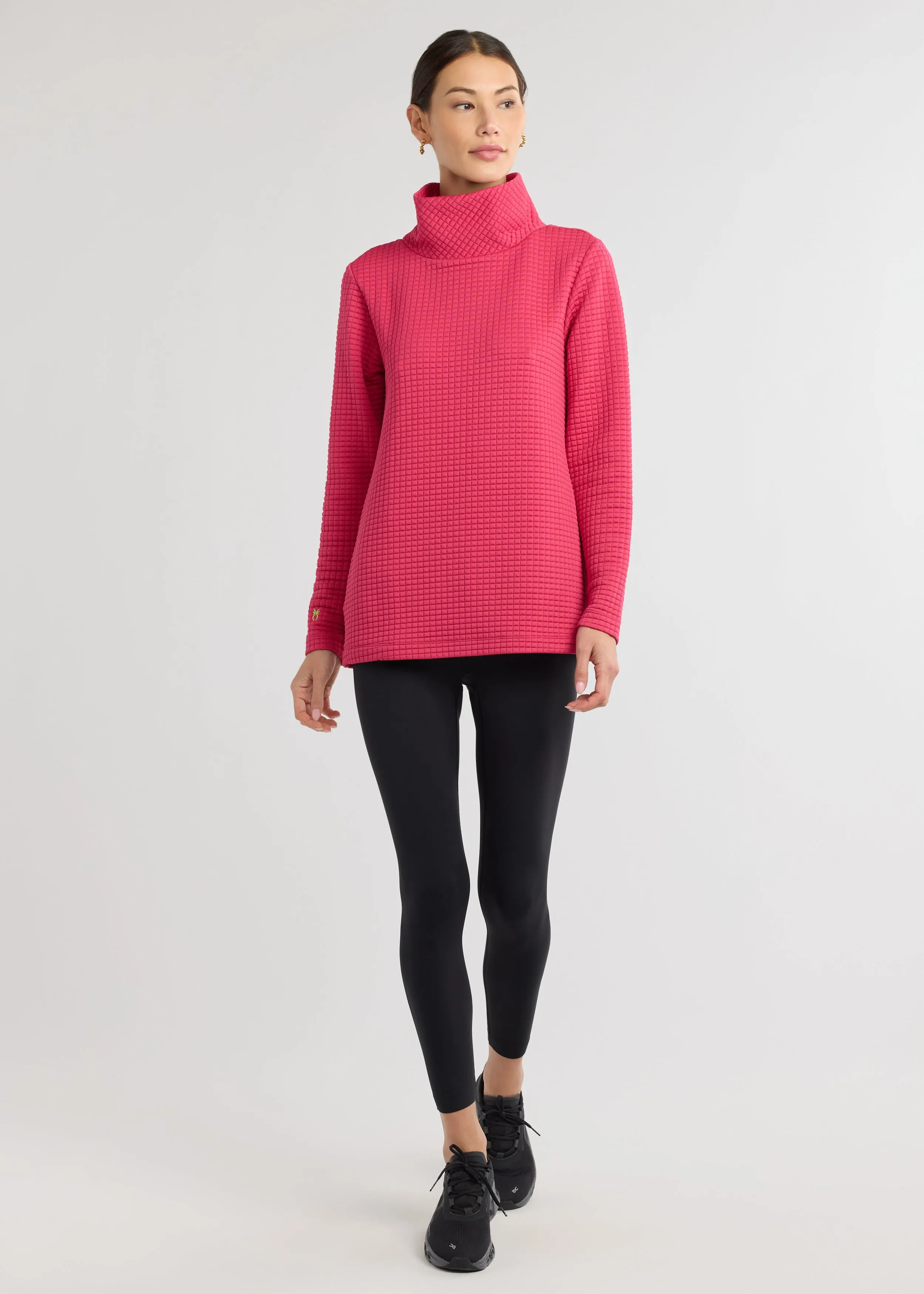 Cobble Hill Turtleneck in Waffle (Berry) sold by Dudley Stephens product image thumbnail 2