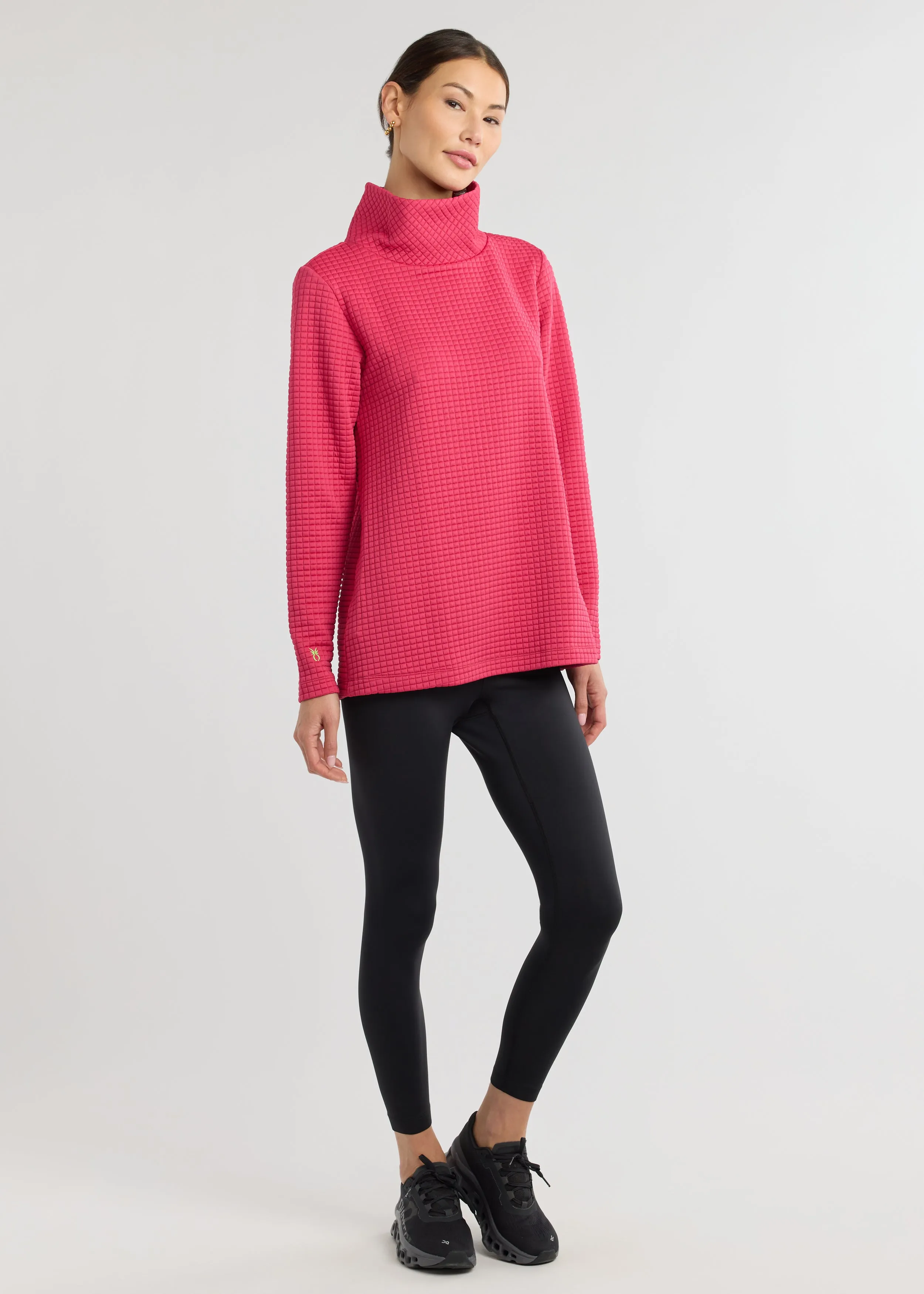 Cobble Hill Turtleneck in Waffle (Berry) sold by Dudley Stephens product image thumbnail 3