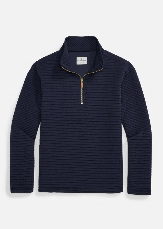 Men's Duffield Pullover in Waffle (Navy) sold by Dudley Stephens