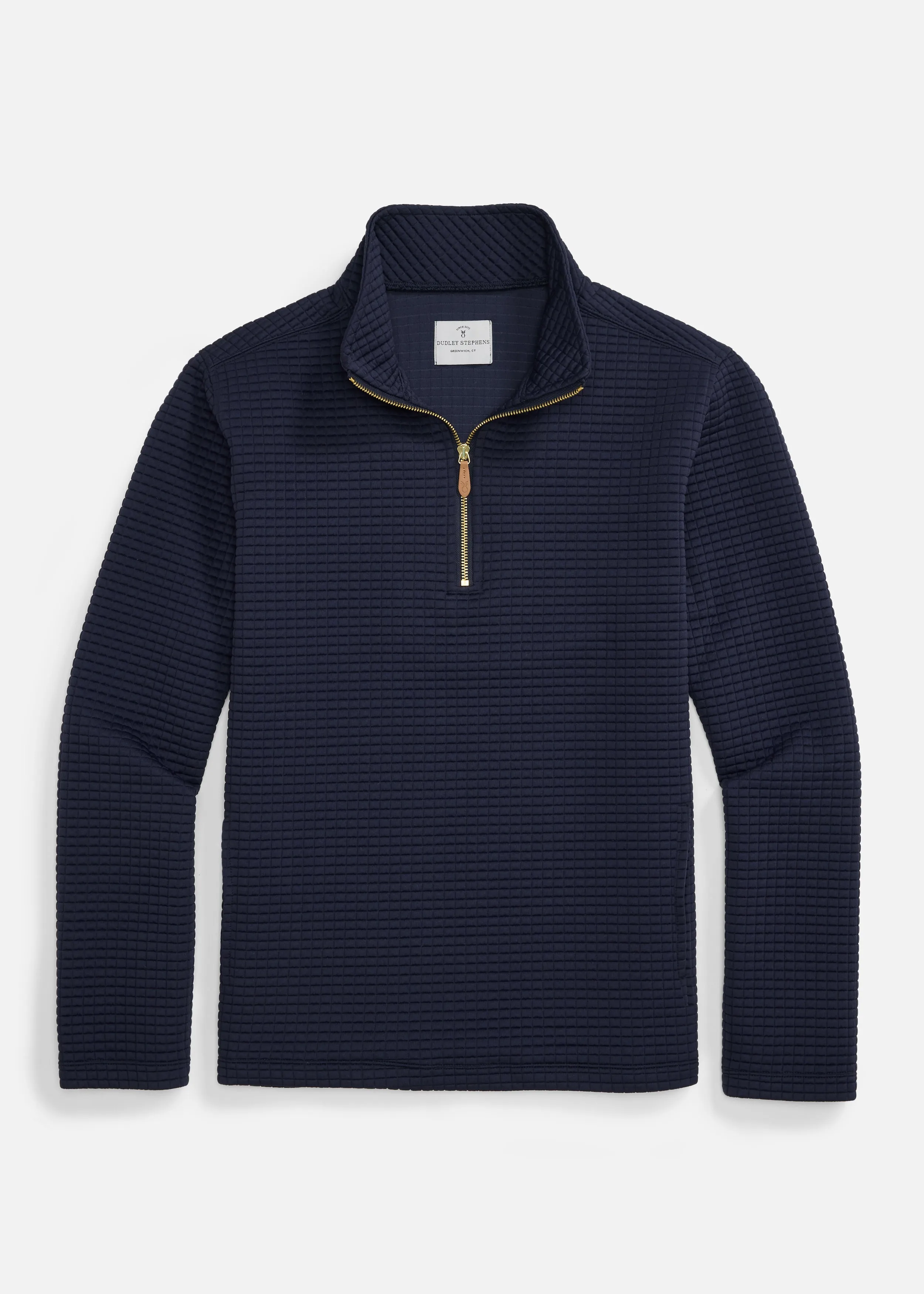 Men's Duffield Pullover in Waffle (Navy) sold by Dudley Stephens