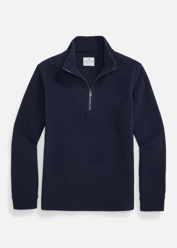 Men's Duffield Pullover in Vello Fleece (Navy) sold by Dudley Stephens