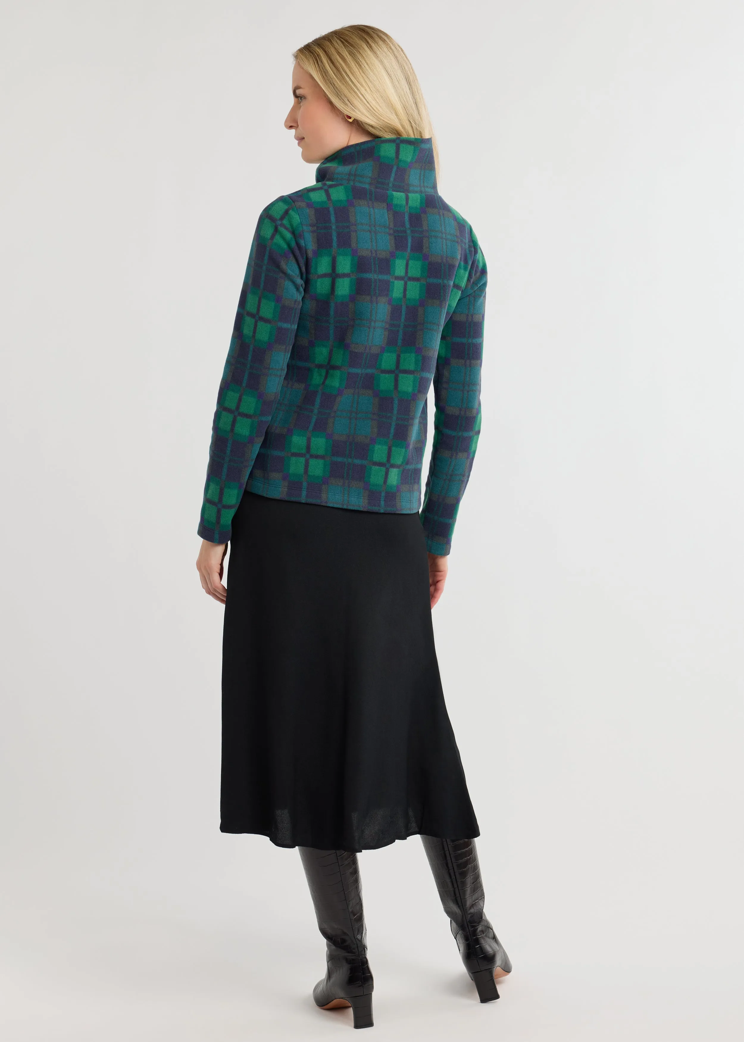 Juliet Turtleneck in Vello Fleece (Winter Tartan) sold by Dudley Stephens product image thumbnail 4