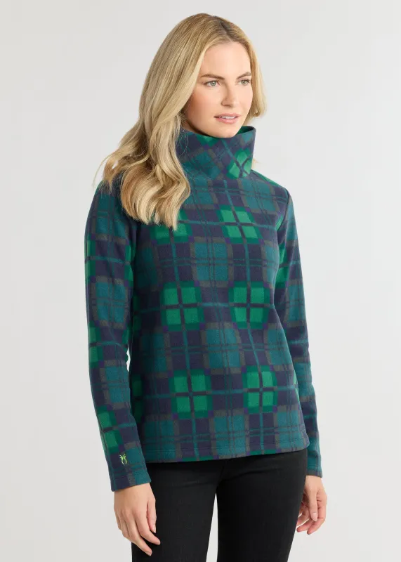 Greenpoint Turtleneck in Vello Fleece (Winter Tartan) sold by Dudley Stephens