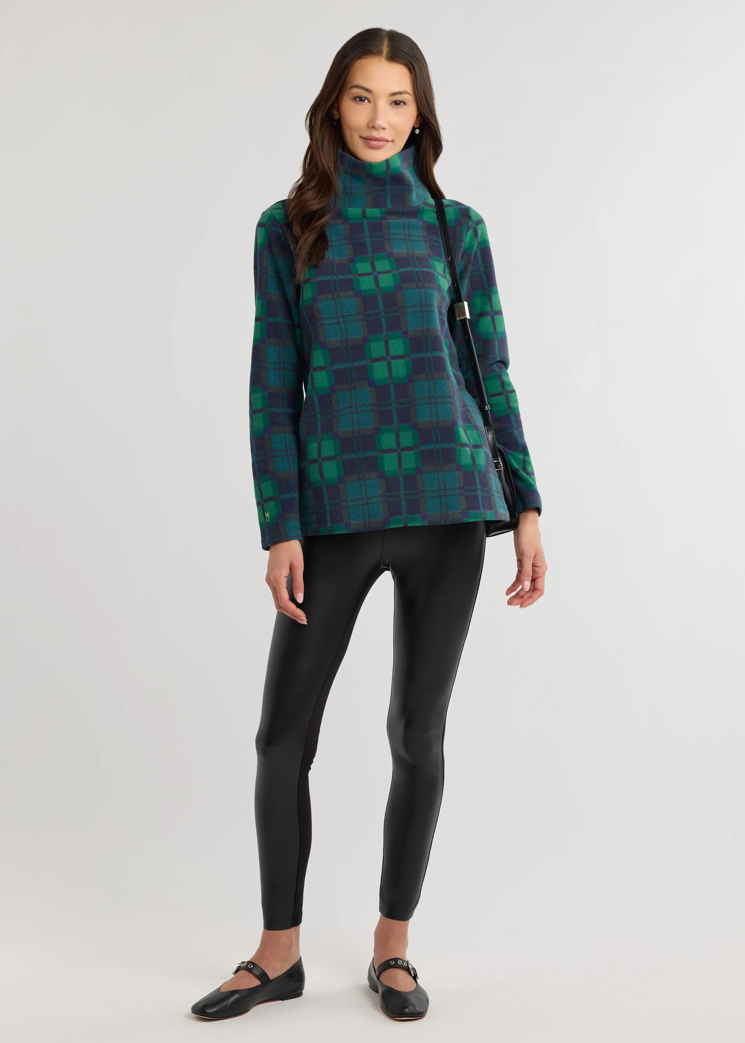 Cobble Hill Turtleneck in Vello Fleece (Winter Tartan) sold by Dudley Stephens product image thumbnail 2