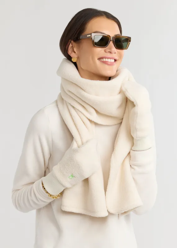 Mayfair Mittens in Sherpa Fleece (Cream) sold by Dudley Stephens