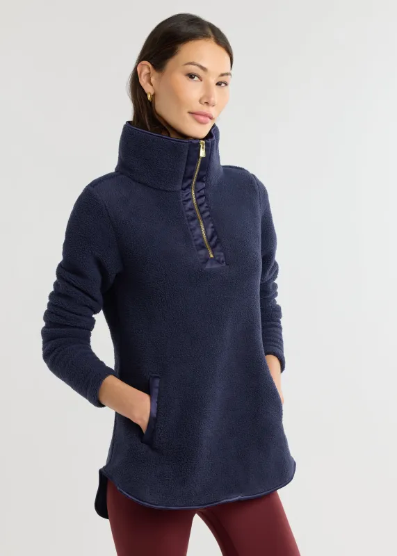 Laurel Pullover in Sherpa Fleece (Navy) sold by Dudley Stephens