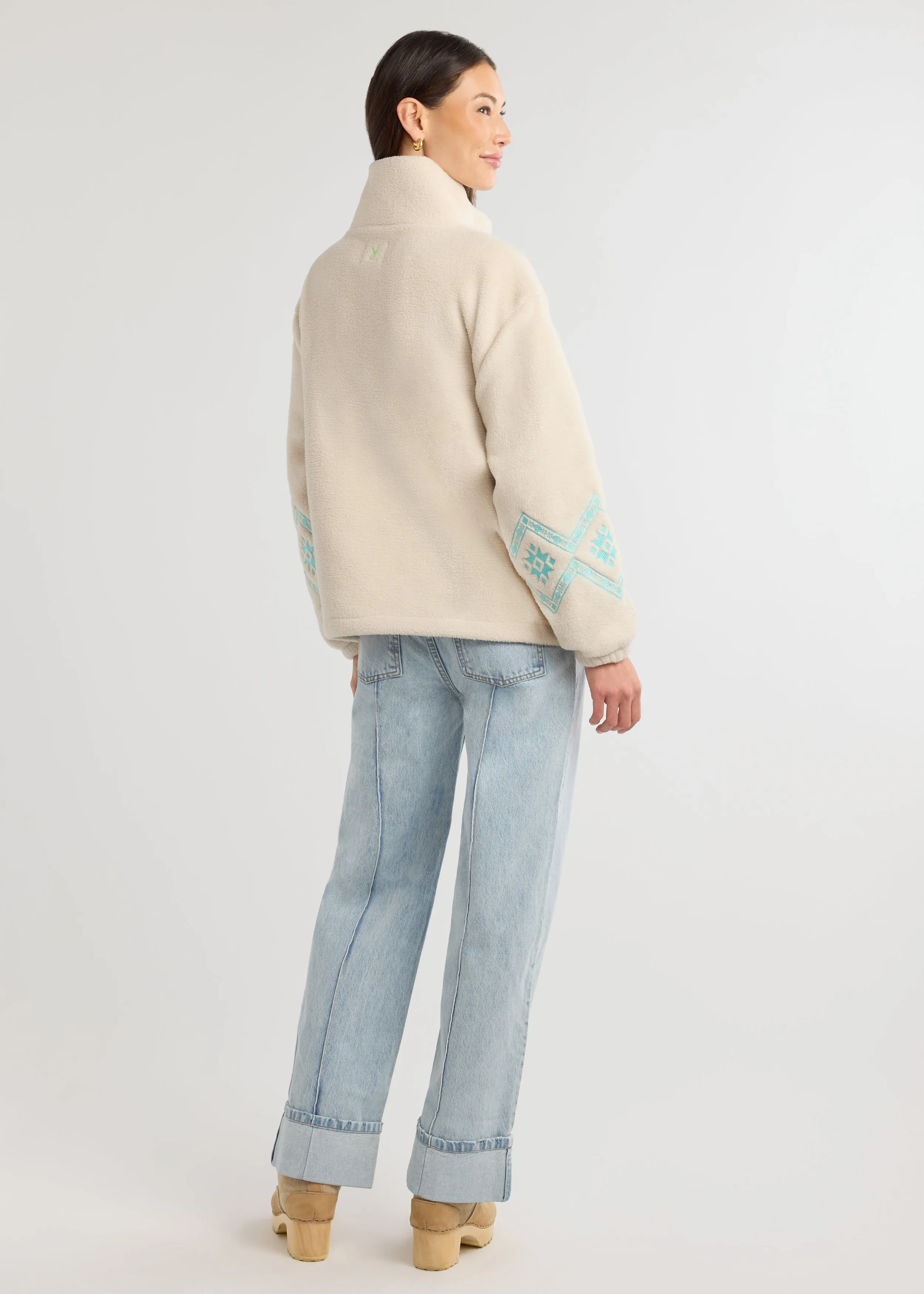 Hartley Pullover in Sherpa Fleece (Oatmeal) sold by Dudley Stephens product image thumbnail 5