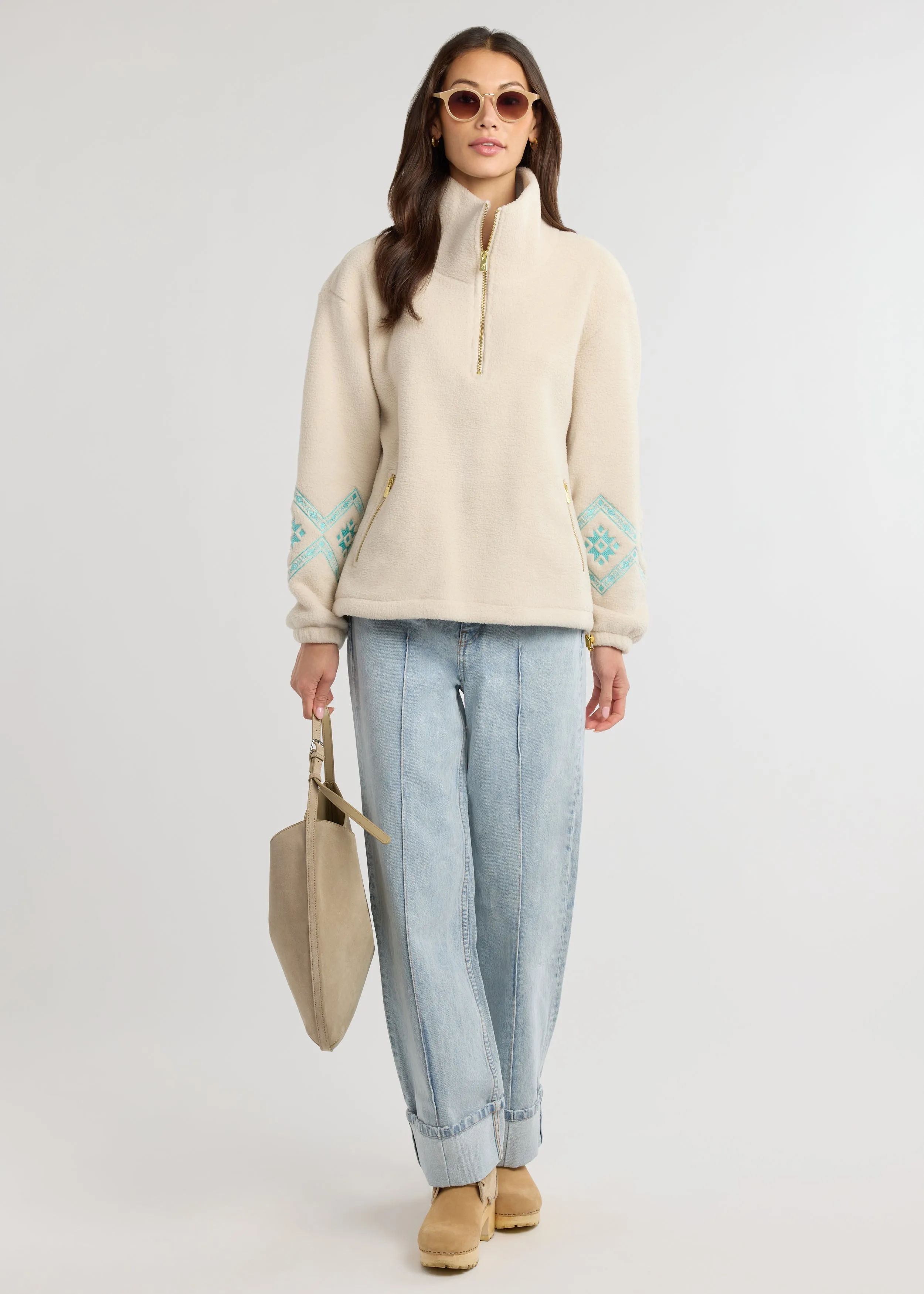 Hartley Pullover in Sherpa Fleece (Oatmeal) sold by Dudley Stephens product image thumbnail 4