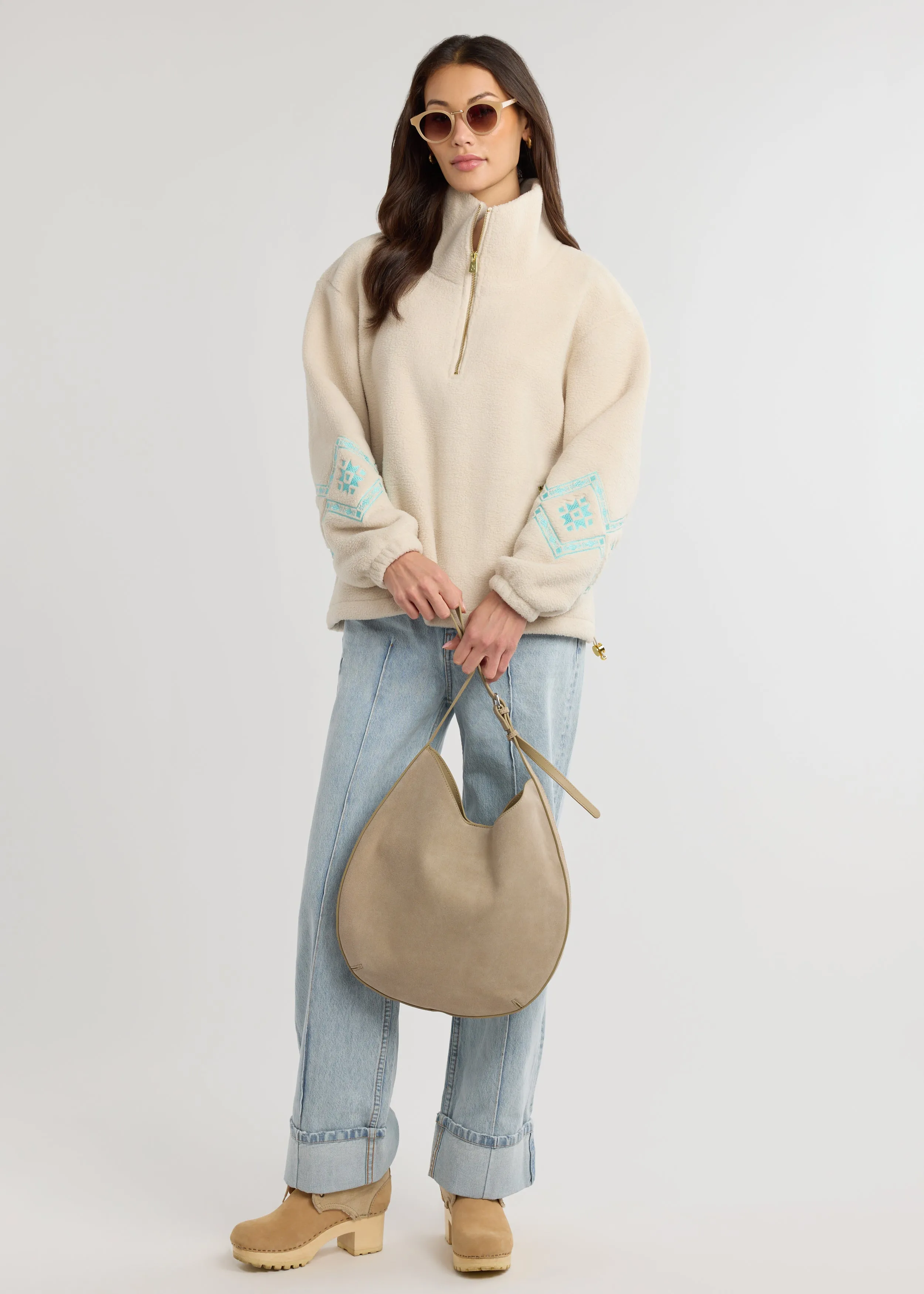 Hartley Pullover in Sherpa Fleece (Oatmeal) sold by Dudley Stephens product image thumbnail 2