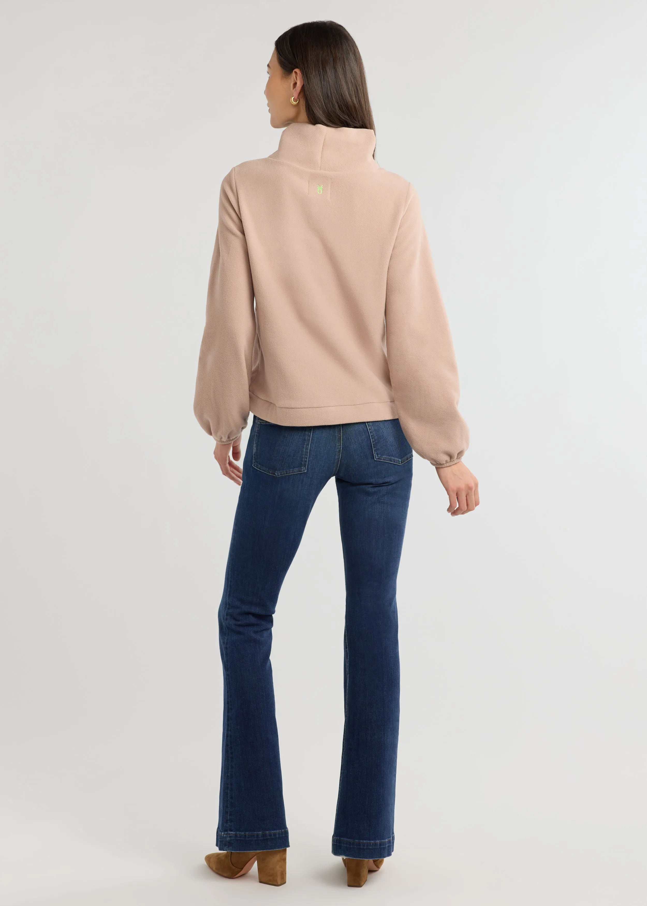 Peggy Bow Top in Vello Fleece (Khaki) sold by Dudley Stephens product image thumbnail 4