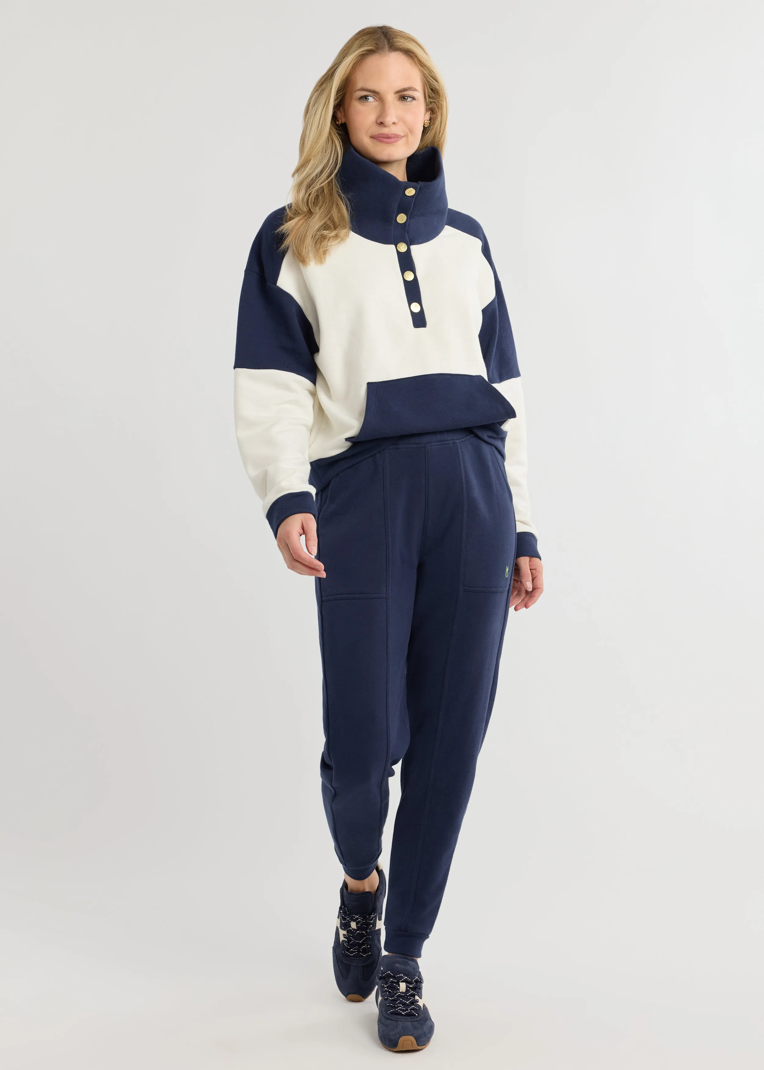 Townhill Pullover in French Terry (Cream/Navy) sold by Dudley Stephens product image thumbnail 3