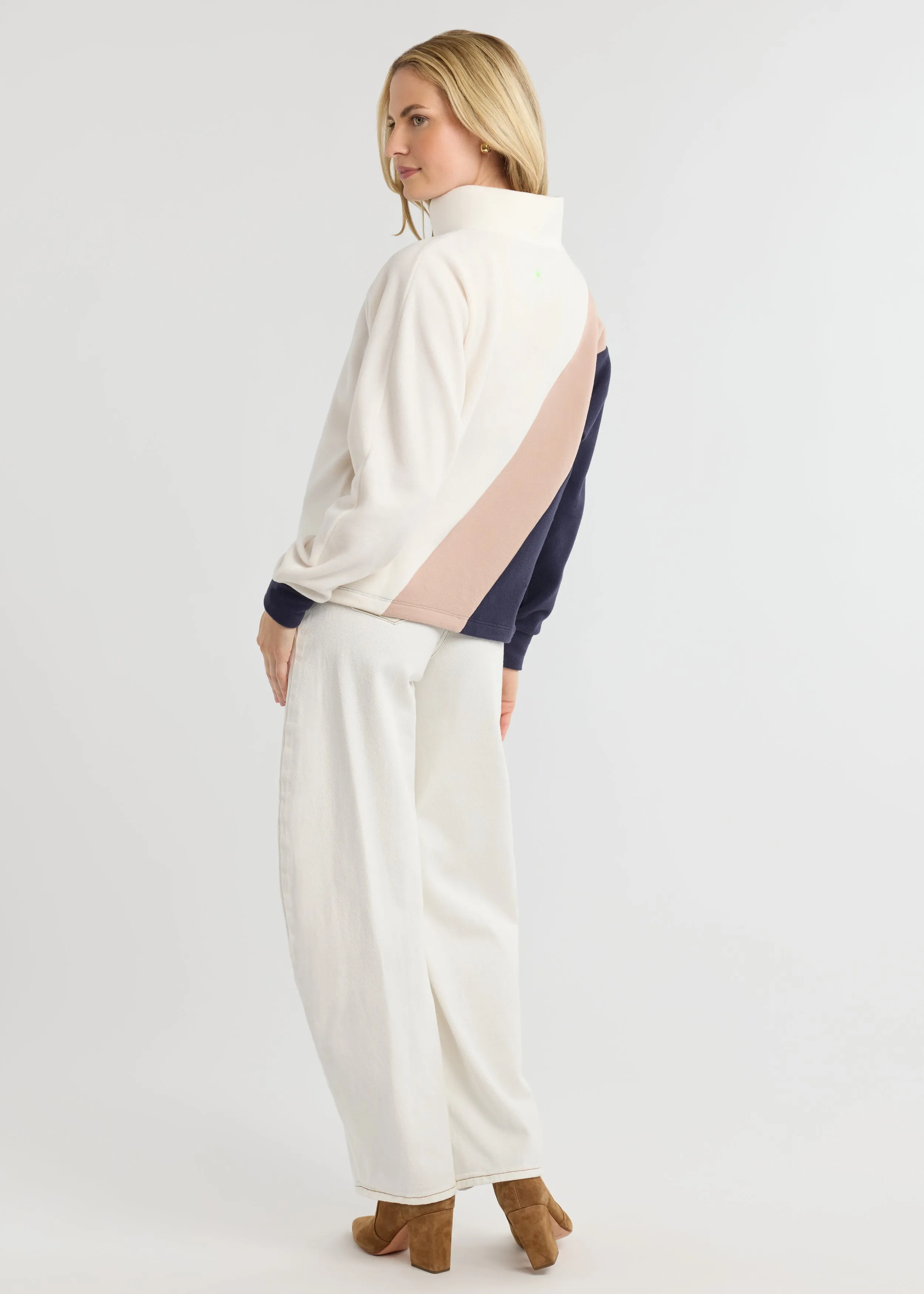 Marion Mock Neck in Vello Fleece (Cream Multi) sold by Dudley Stephens product image thumbnail 5