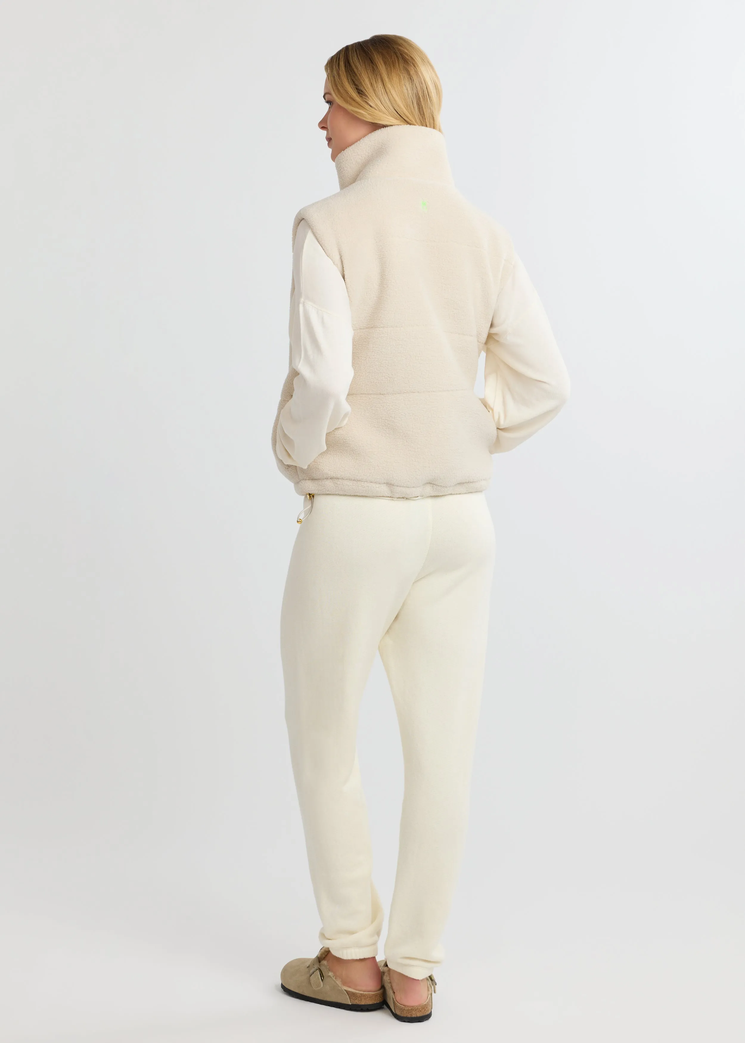 Puffer Vest in Sherpa Fleece (Oatmeal) sold by Dudley Stephens product image thumbnail 4