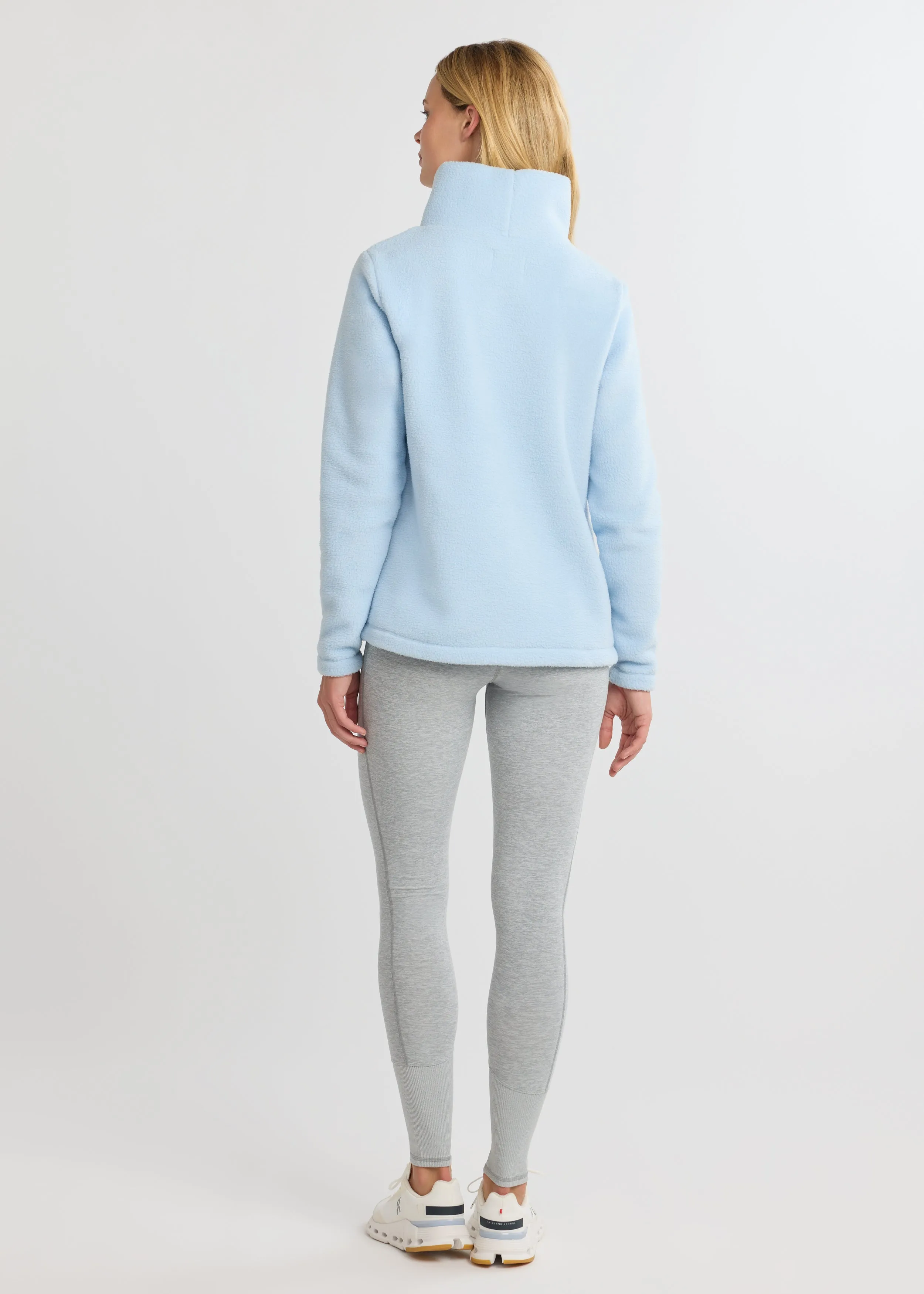 Greenpoint Turtleneck in Sherpa Fleece (Ice Blue) sold by Dudley Stephens product image thumbnail 4