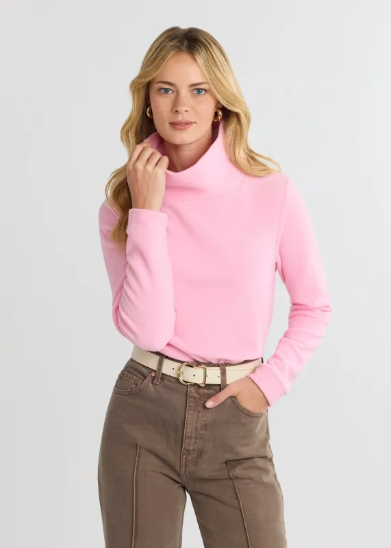 Park Slope Turtleneck in Vello Fleece (Prism Pink) sold by Dudley Stephens