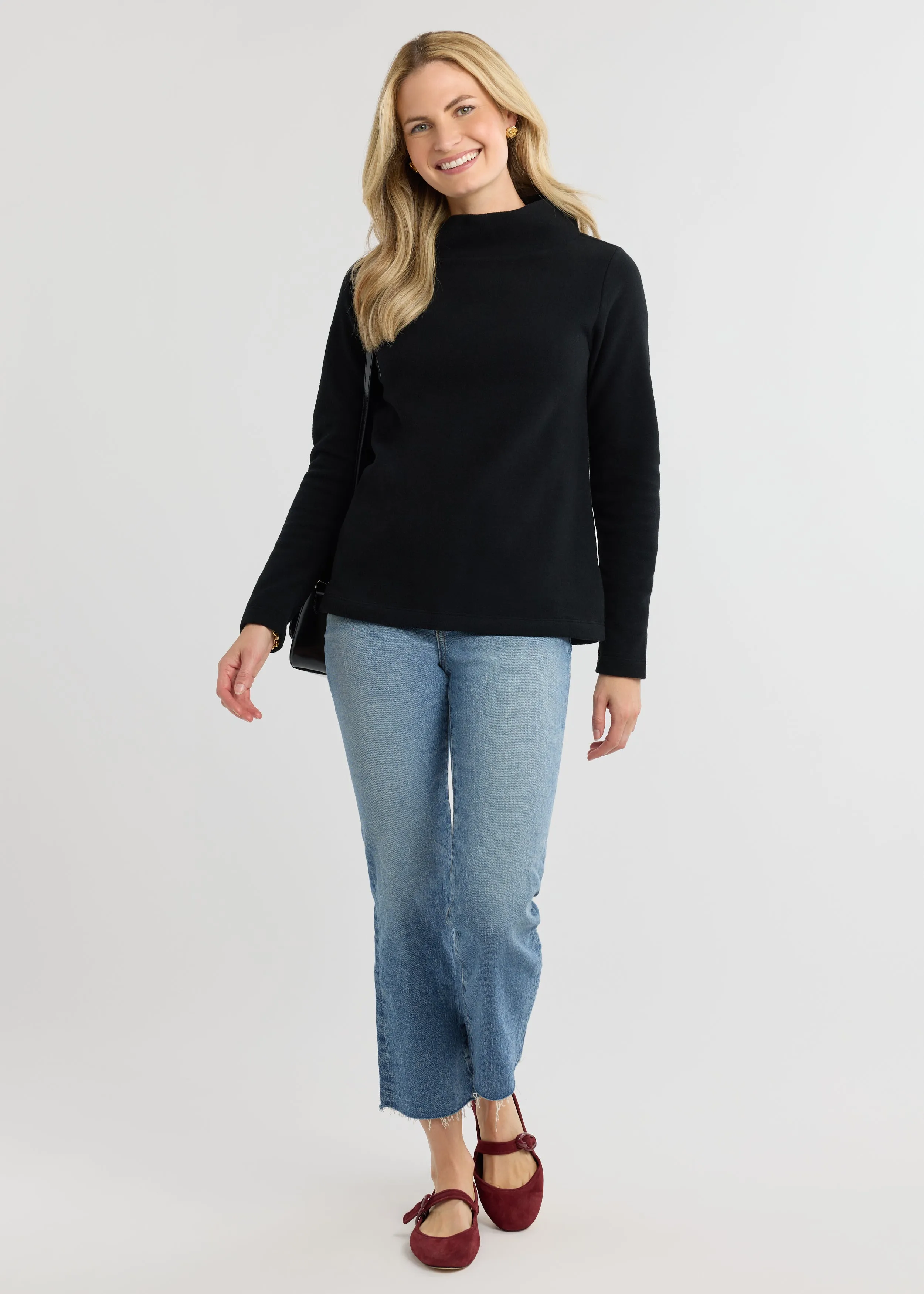 Greenpoint Boatneck in Vello Fleece (Black) sold by Dudley Stephens product image thumbnail 3