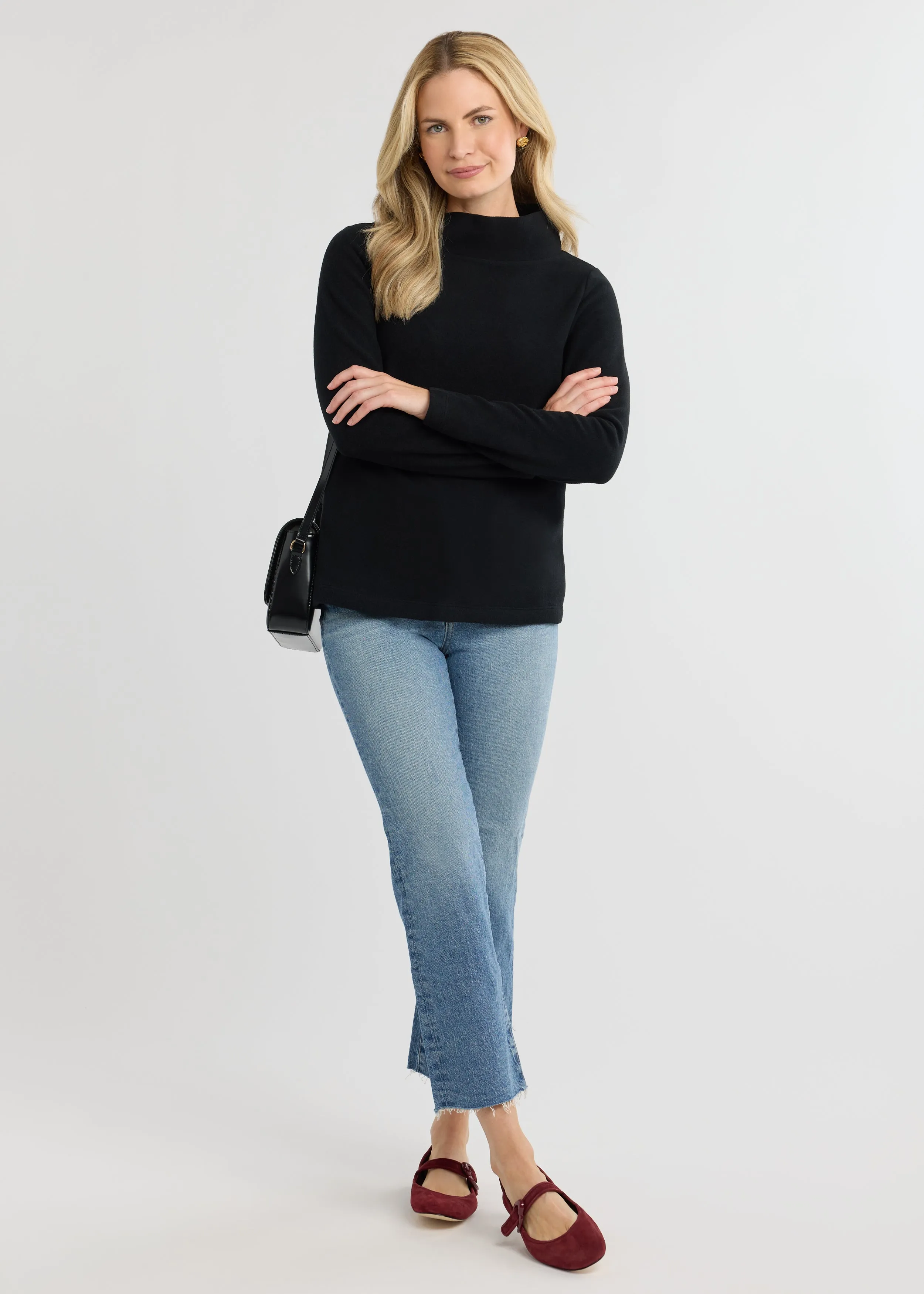 Greenpoint Boatneck in Vello Fleece (Black) sold by Dudley Stephens product image thumbnail 2