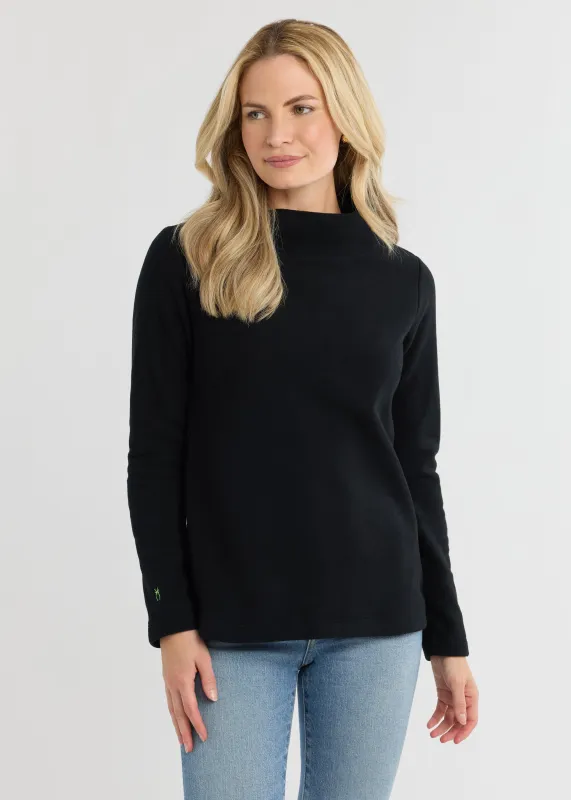 Greenpoint Boatneck in Vello Fleece (Black) made by Dudley Stephens