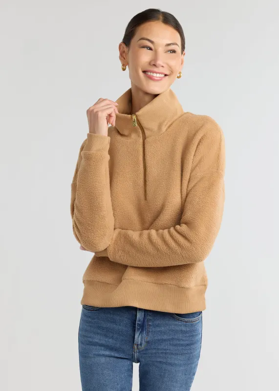Dudley Pullover in Sherpa Fleece (Camel) sold by Dudley Stephens
