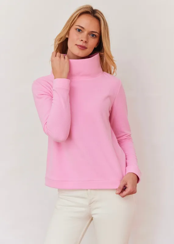 Park Slope Turtleneck in Terry Fleece (Prism Pink) sold by Dudley Stephens