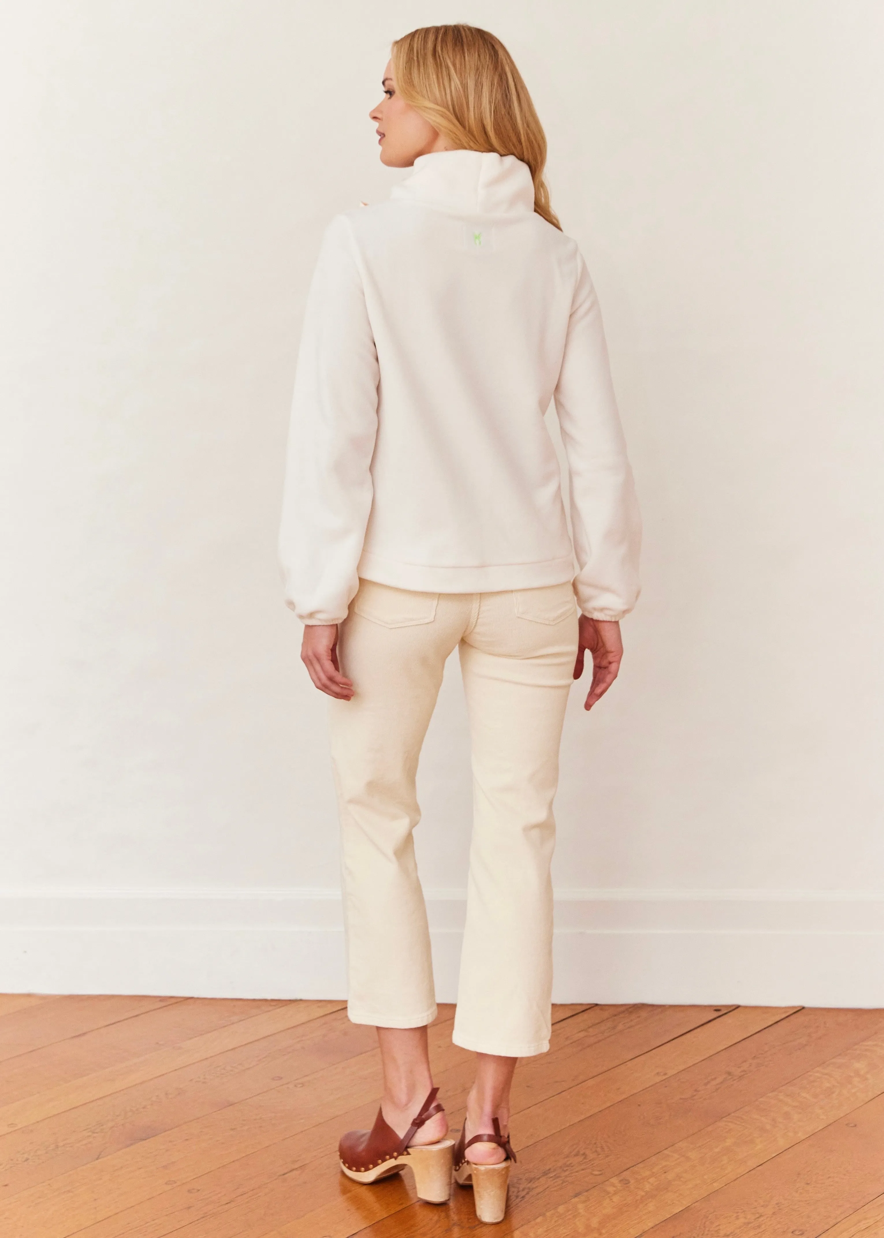 Peggy Bow Top in Vello Fleece (Cream) sold by Dudley Stephens product image thumbnail 5