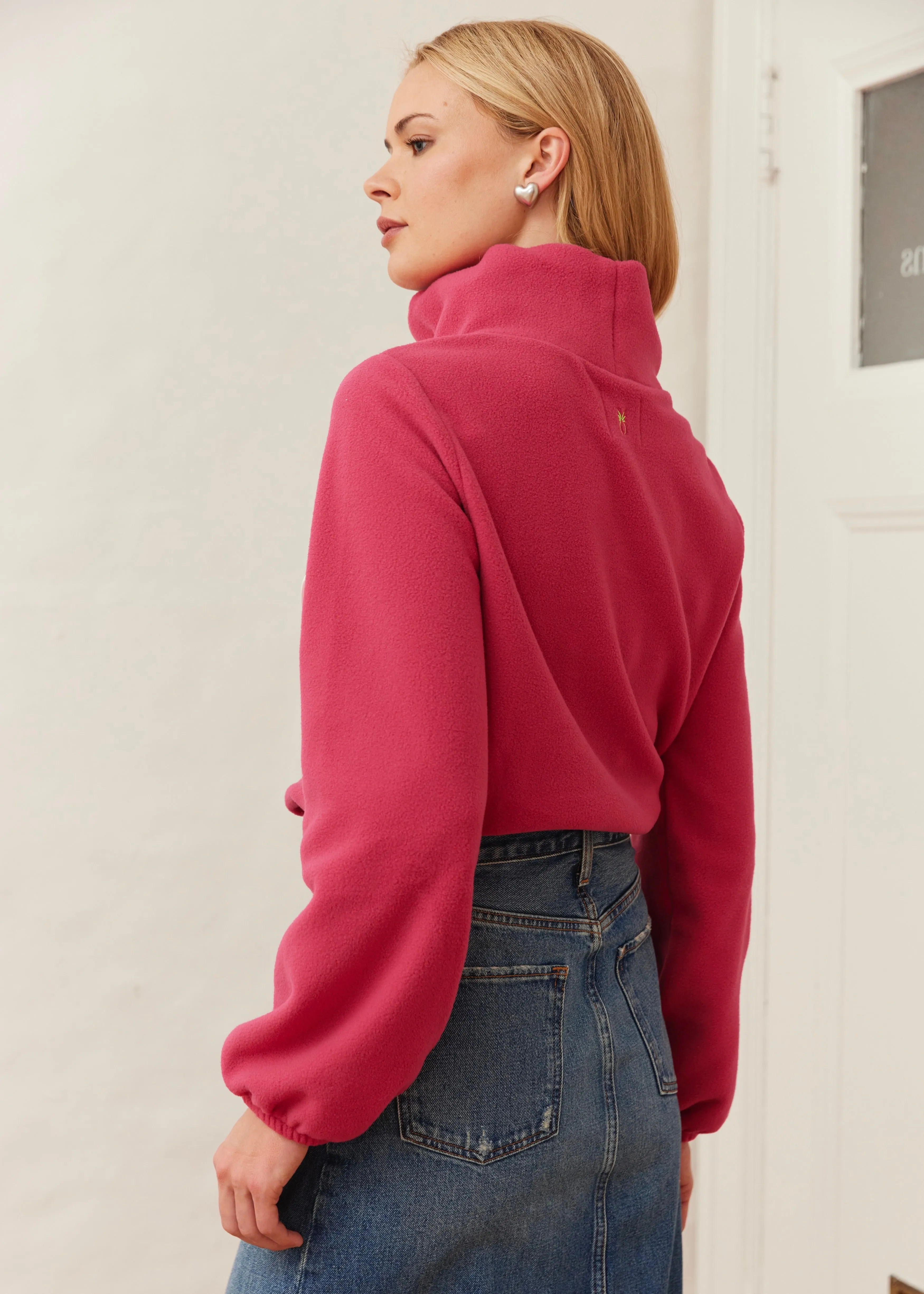 Peggy Bow Top in Vello Fleece (Berry) sold by Dudley Stephens product image thumbnail 4