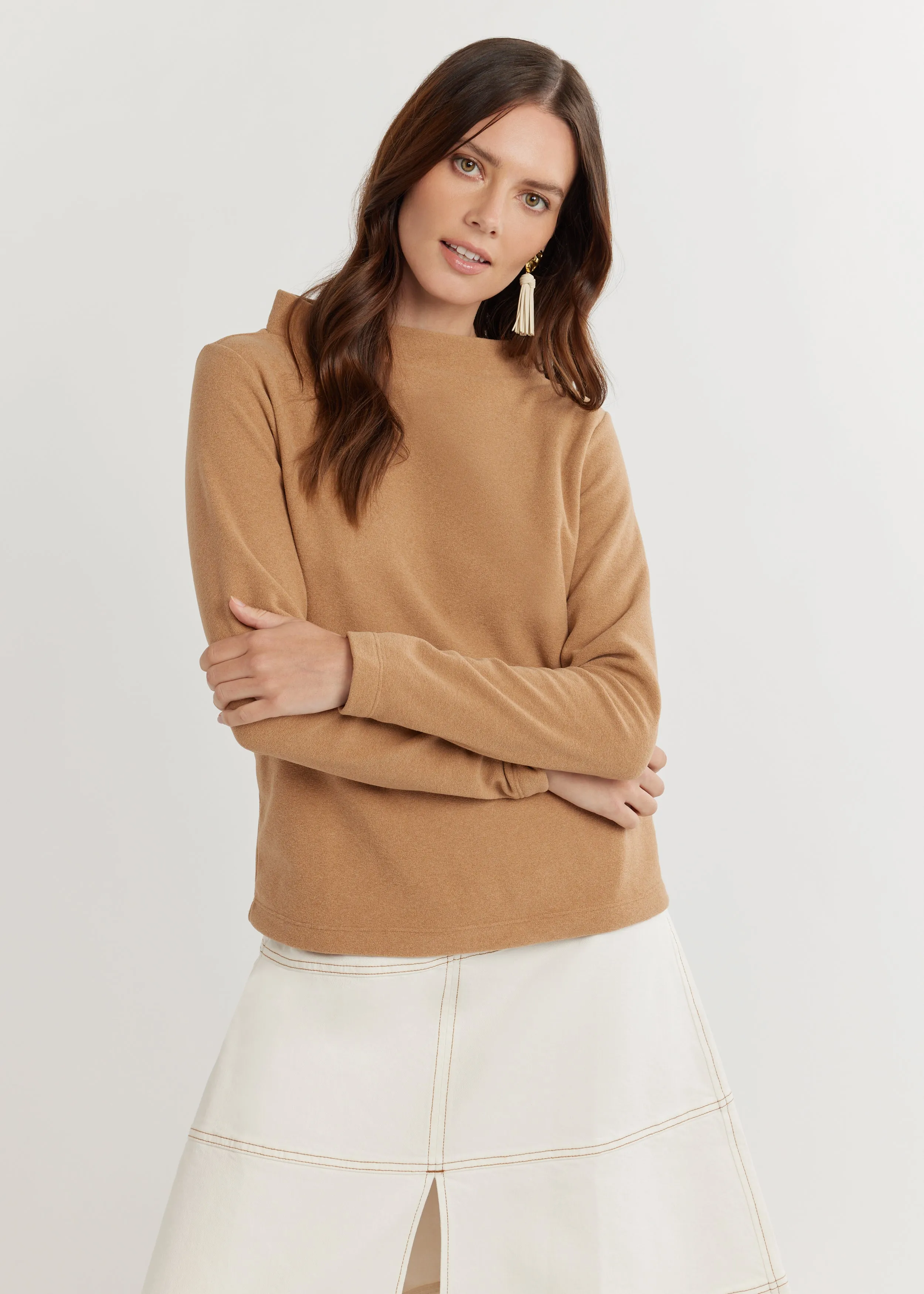 Brighton Boatneck in Terry Fleece (Camel) sold by Dudley Stephens product image thumbnail 3