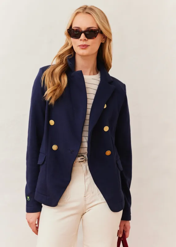 Uptown Blazer in French Terry (Navy) made by Dudley Stephens