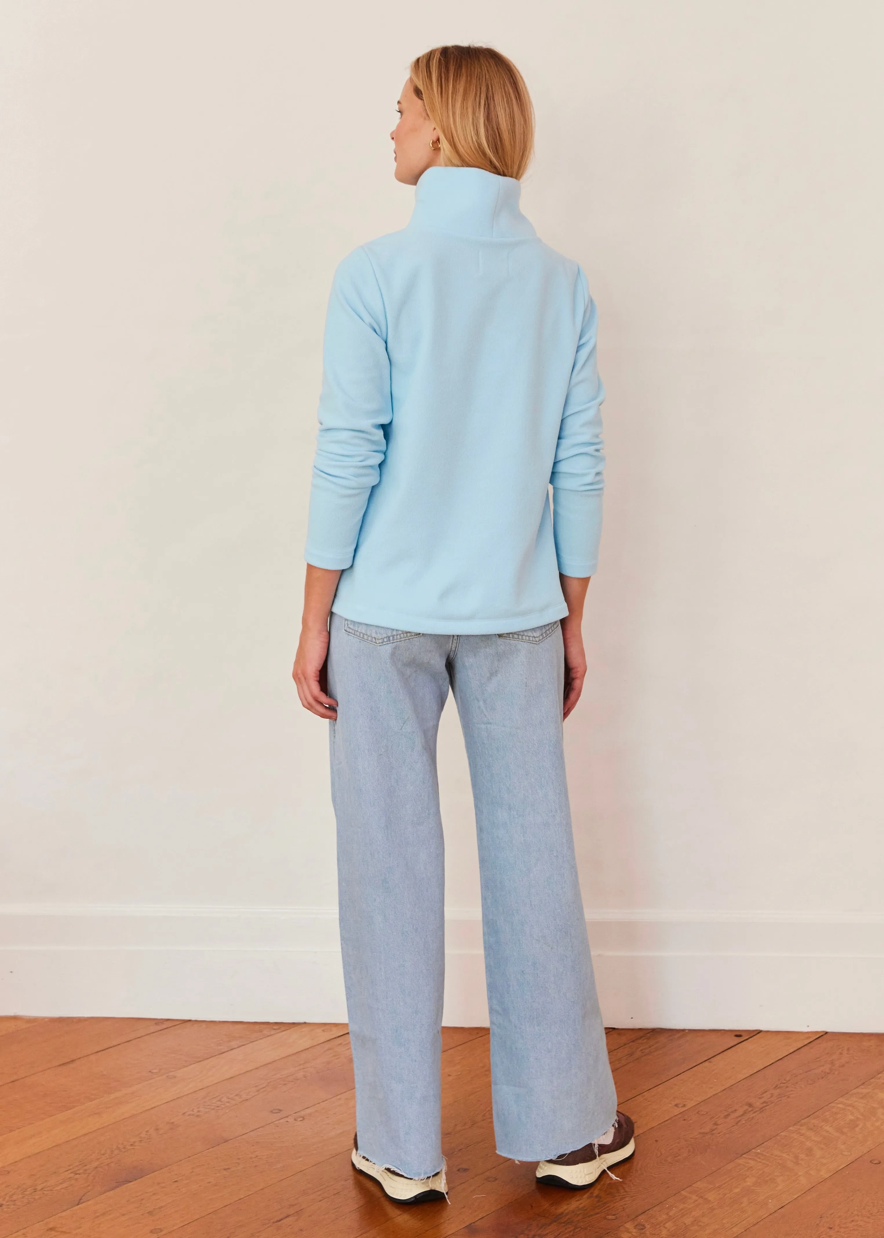 Greenpoint Turtleneck in Terry Fleece (Crystal Blue) sold by Dudley Stephens product image thumbnail 4