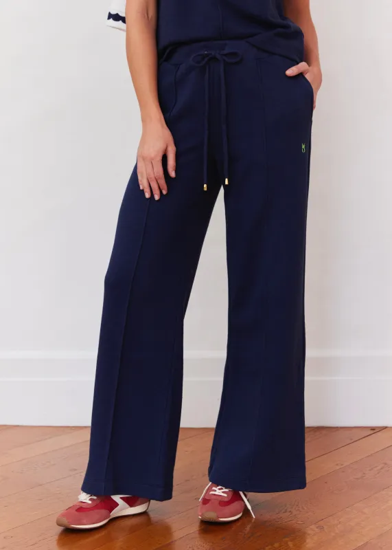 Portofino Pant in French Terry (Navy) made by Dudley Stephens