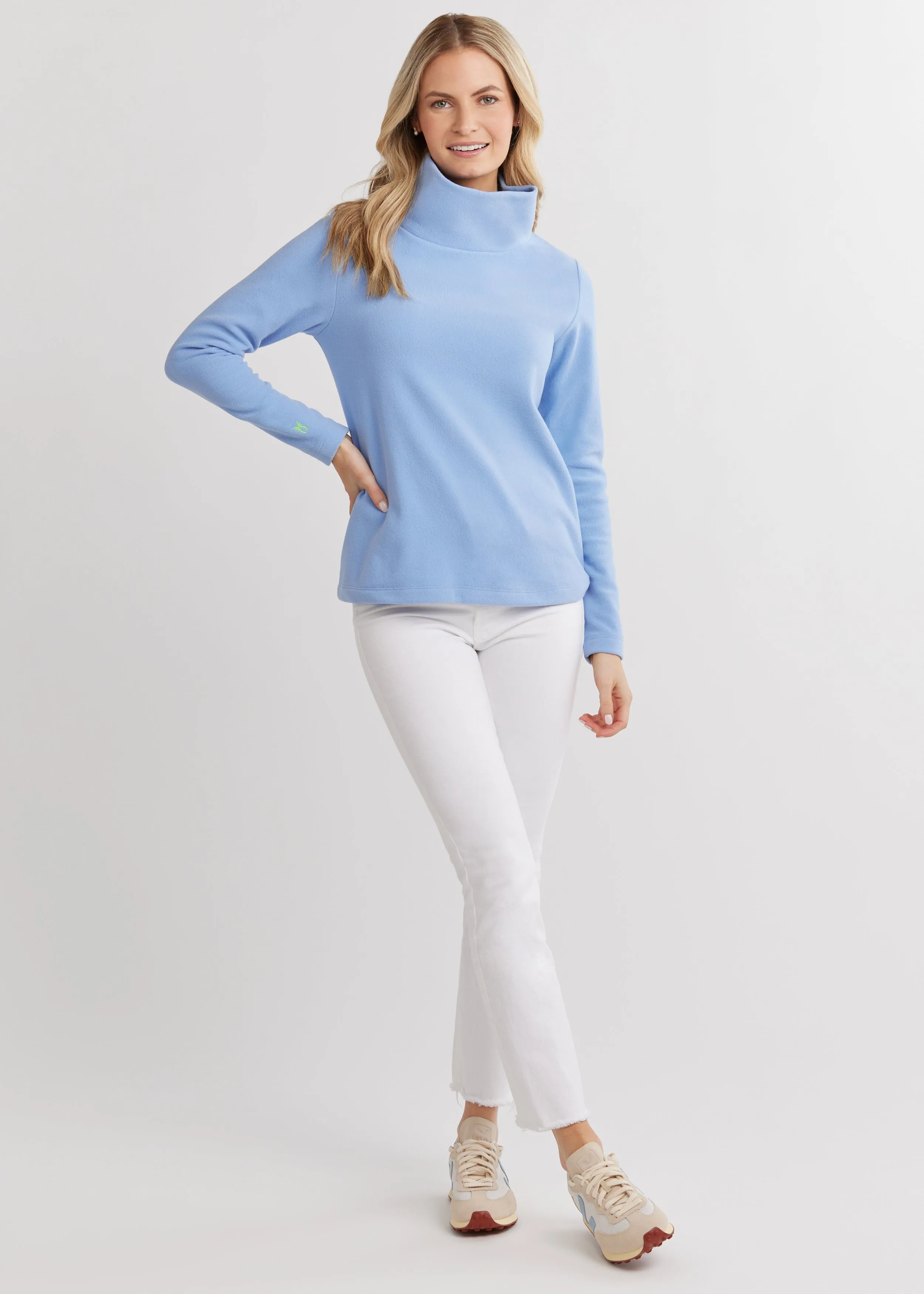 Greenpoint Turtleneck in Terry Fleece (Periwinkle) sold by Dudley Stephens product image thumbnail 2