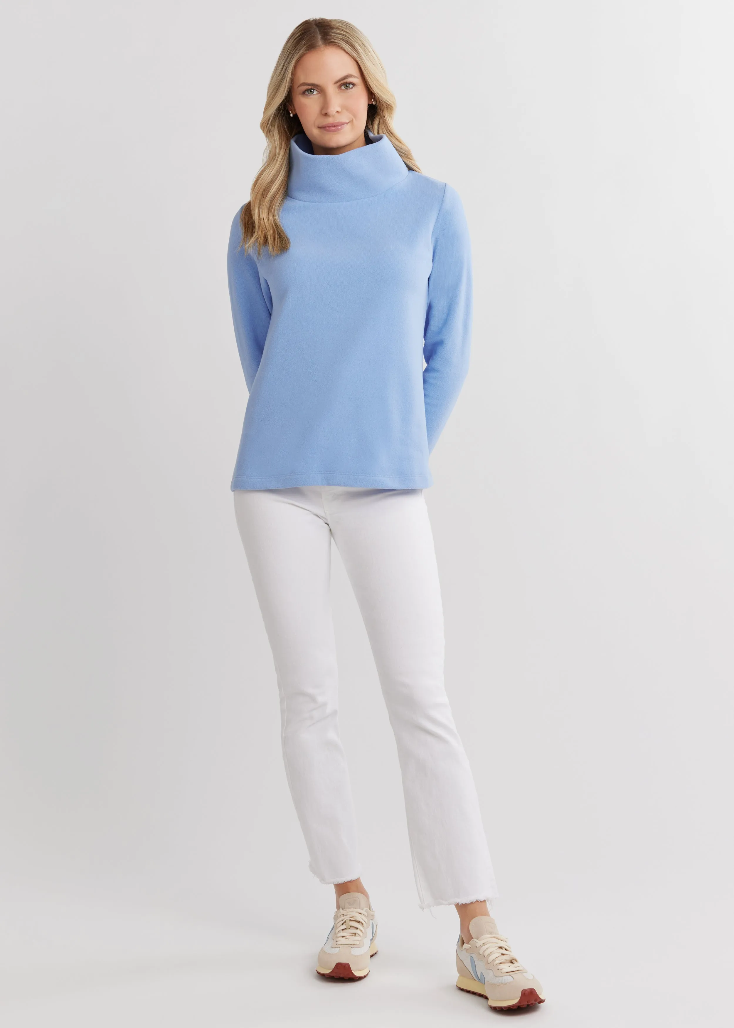 Greenpoint Turtleneck in Terry Fleece (Periwinkle) sold by Dudley Stephens product image thumbnail 3