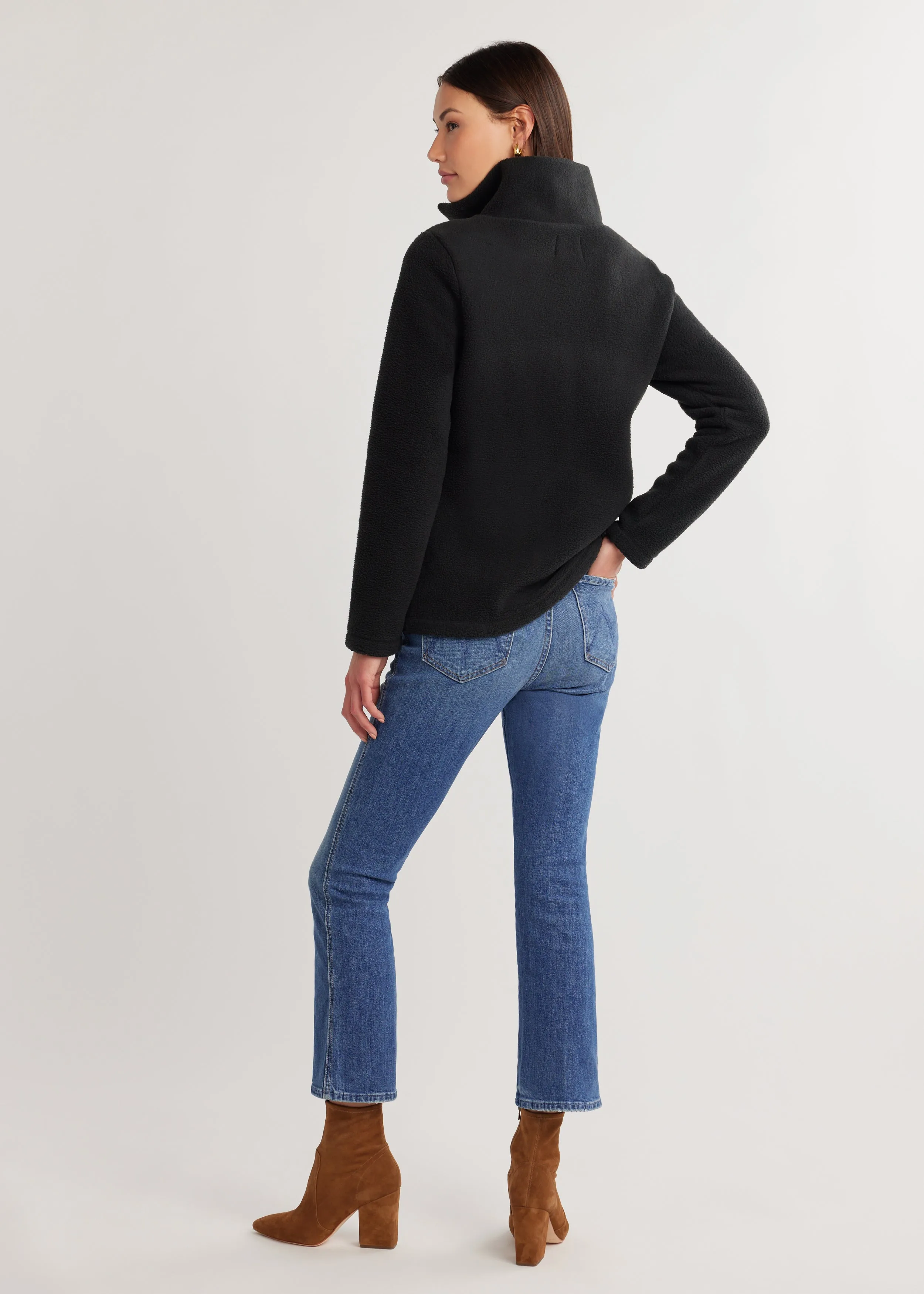 Kaki Pullover in Sherpa Fleece (Black) sold by Dudley Stephens product image thumbnail 4