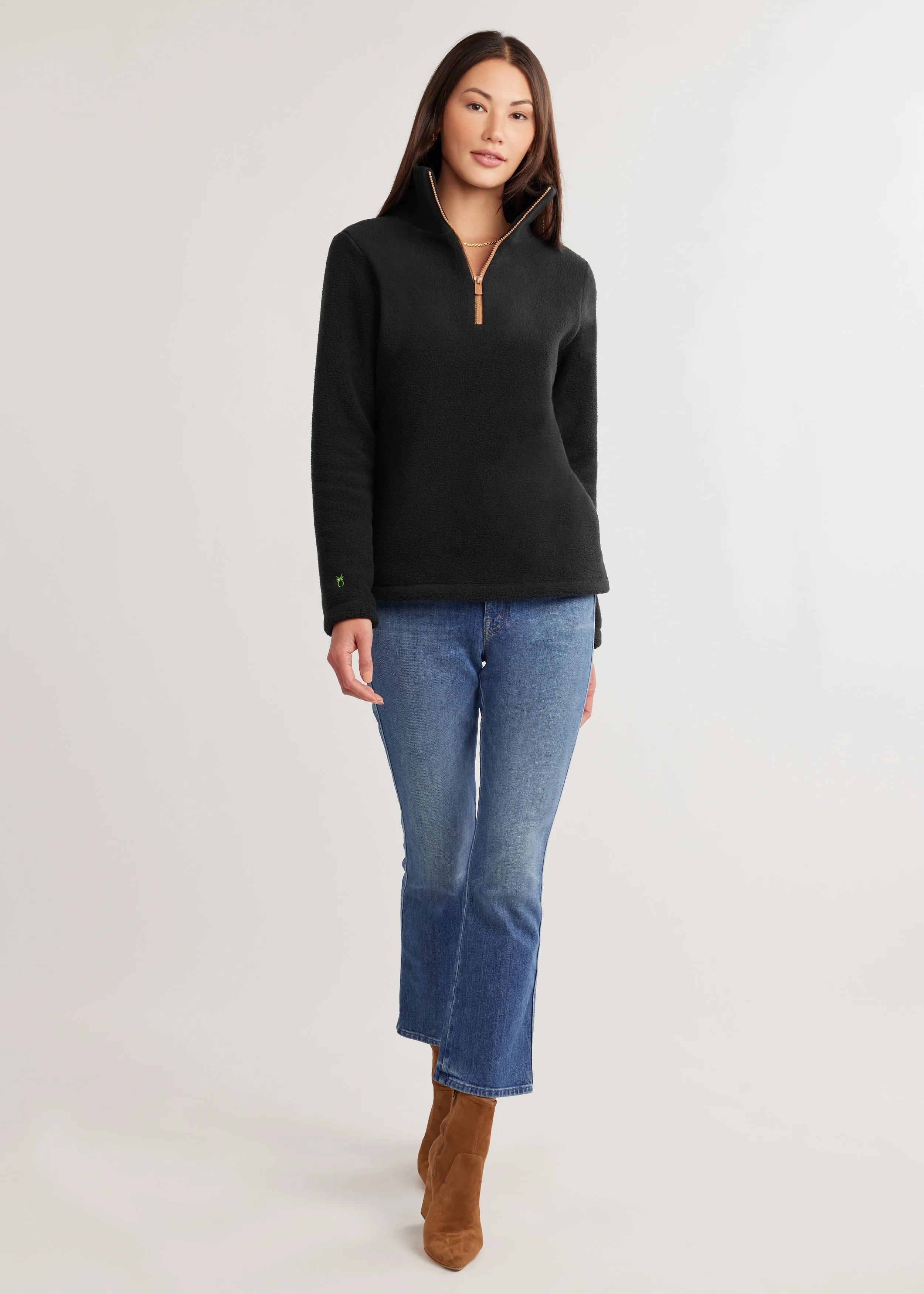 Kaki Pullover in Sherpa Fleece (Black) sold by Dudley Stephens product image thumbnail 3