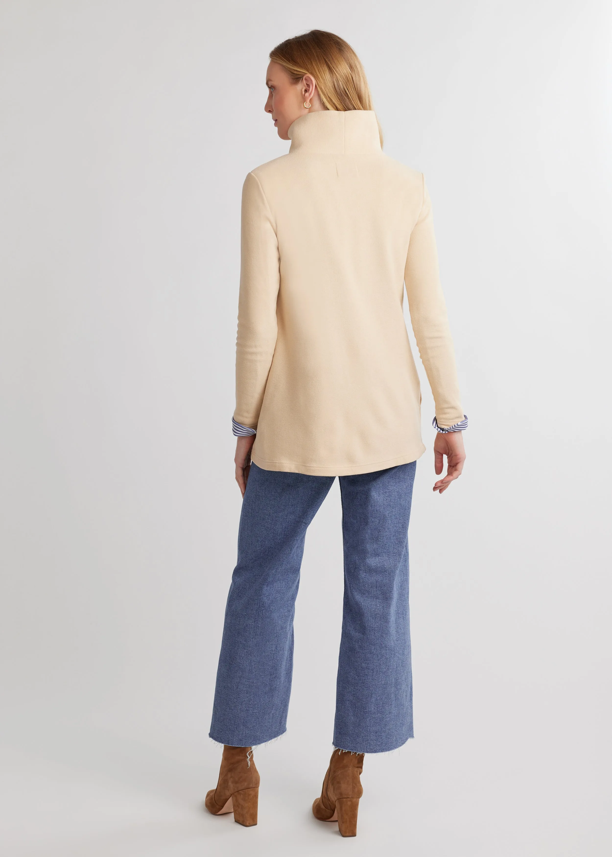 Cobble Hill Turtleneck in Terry Fleece (Natural Blush) sold by Dudley Stephens product image thumbnail 3