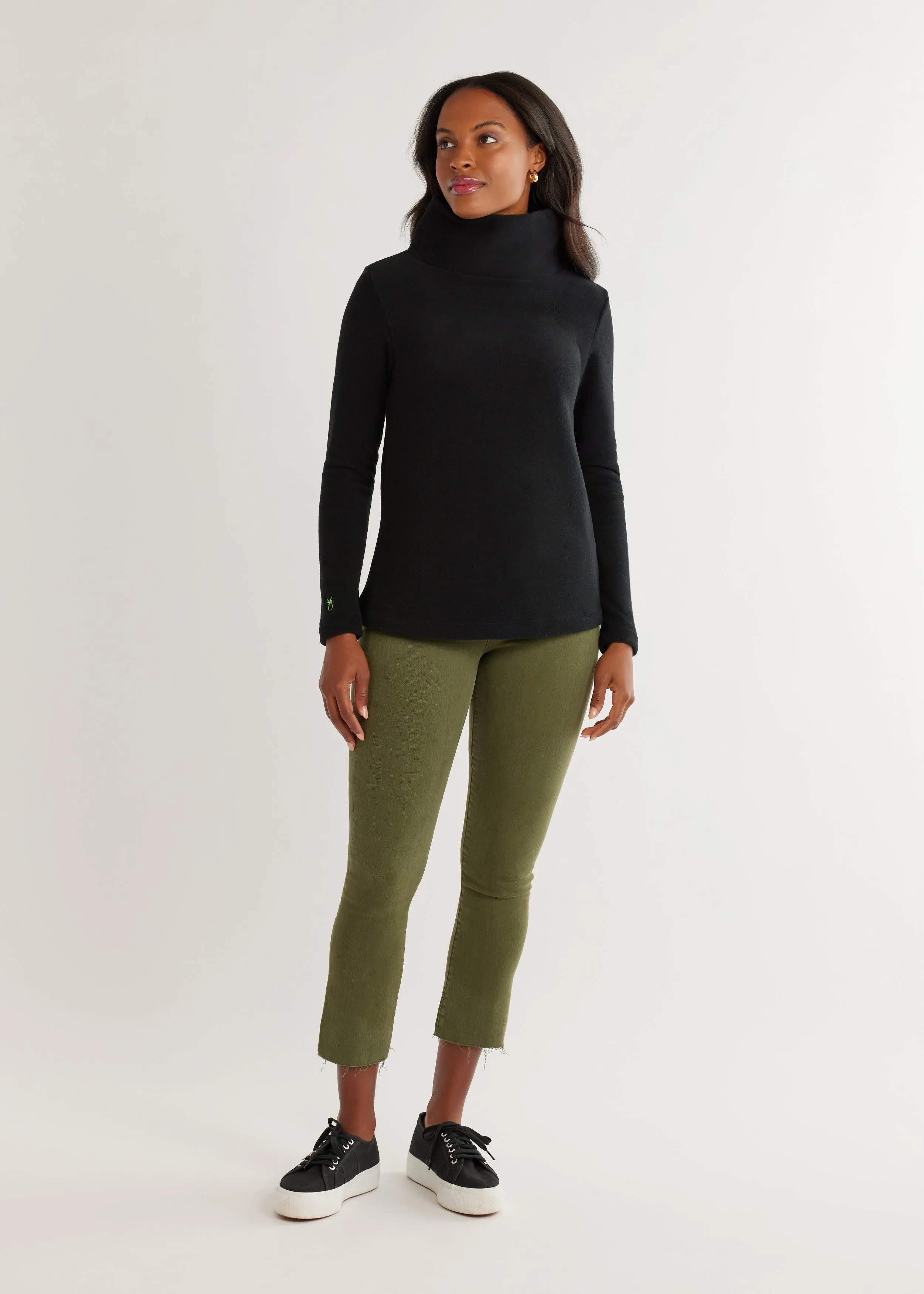 Greenpoint Turtleneck in Vello Fleece (Black) sold by Dudley Stephens product image thumbnail 2