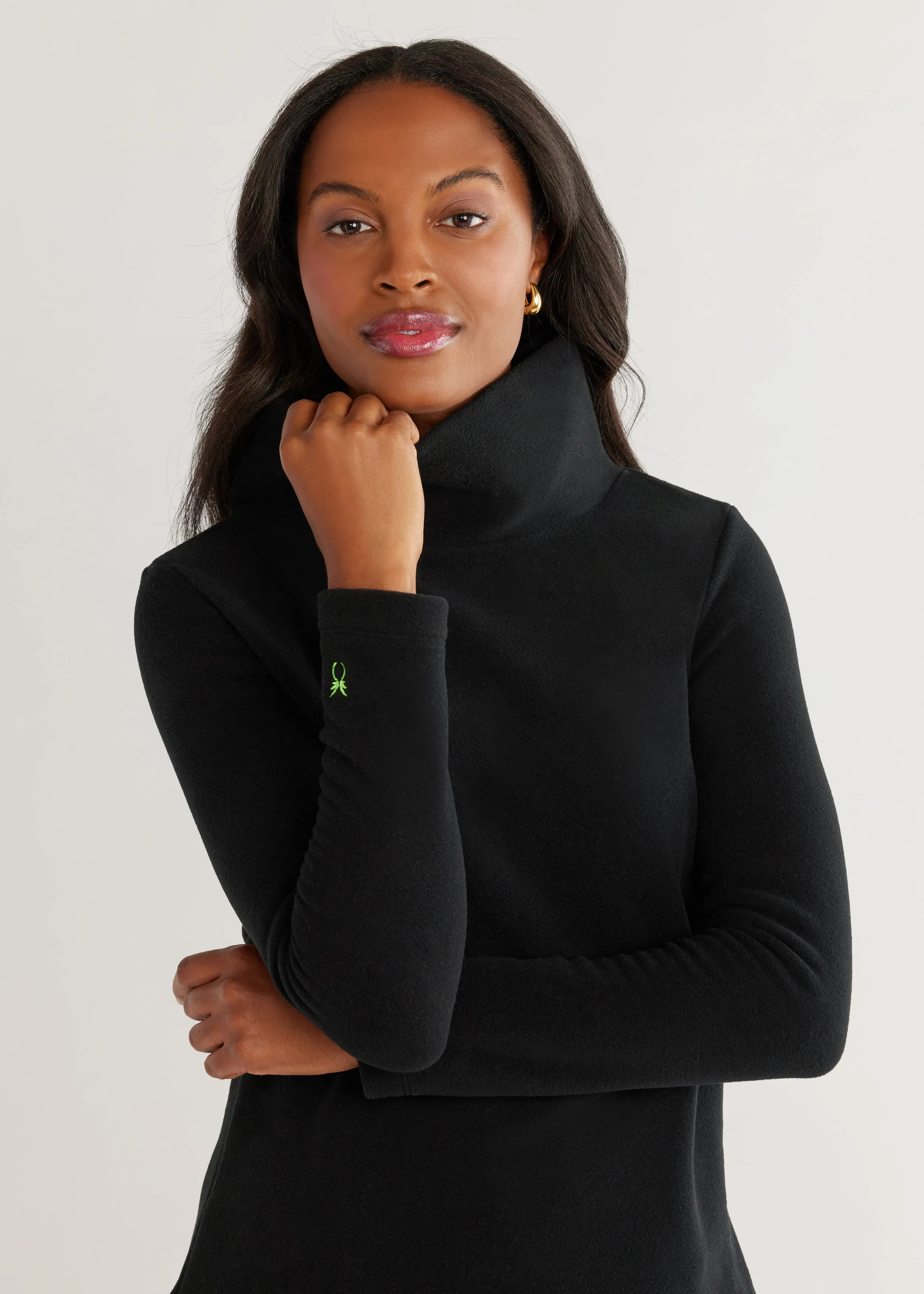 Greenpoint Turtleneck in Vello Fleece (Black) sold by Dudley Stephens product image thumbnail 3
