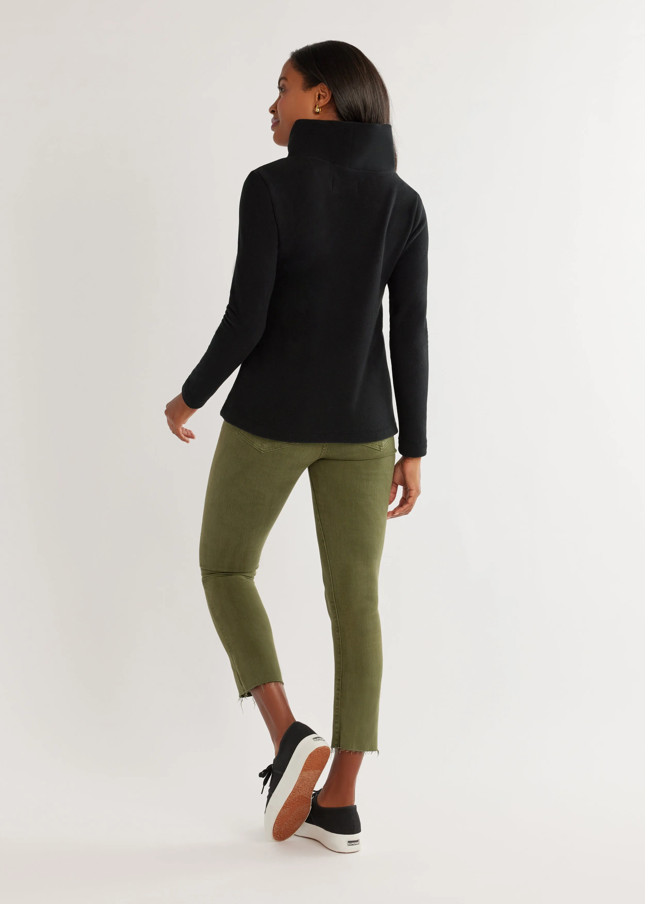 Greenpoint Turtleneck in Vello Fleece (Black) sold by Dudley Stephens product image thumbnail 4