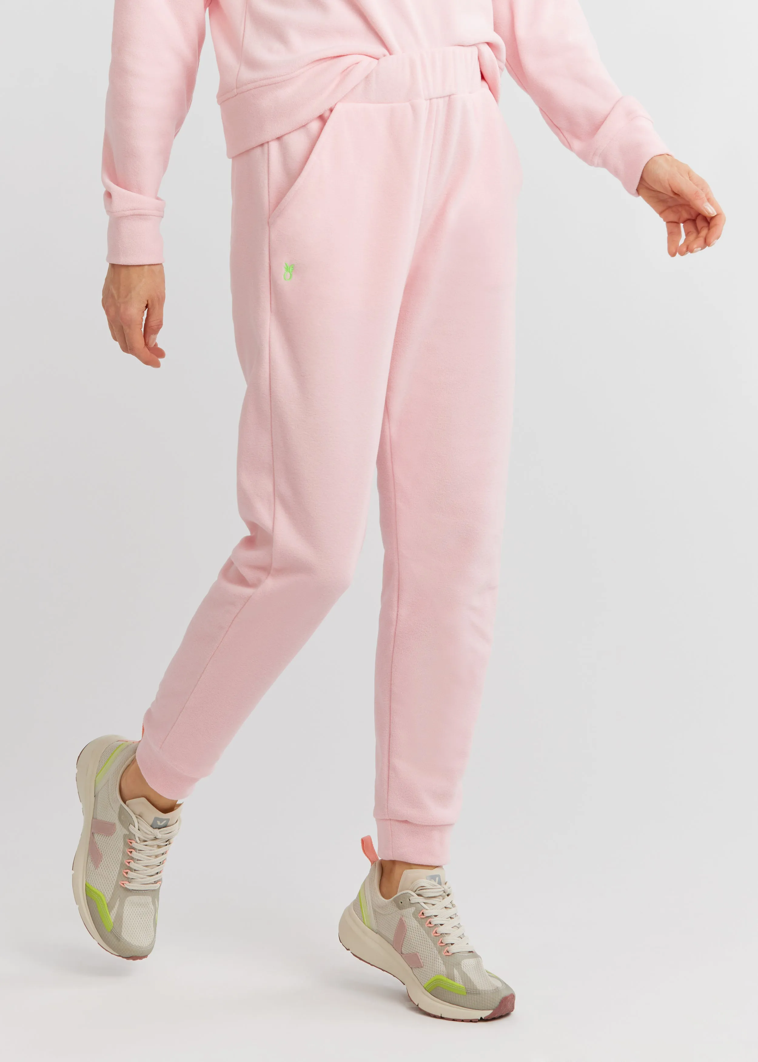 Jay Joggers in Terry Fleece (Pink) sold by Dudley Stephens