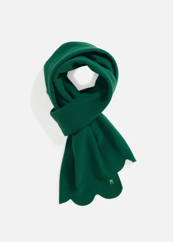 Slopeside Scallop Scarf in Vello Fleece (Emerald) sold by Dudley Stephens