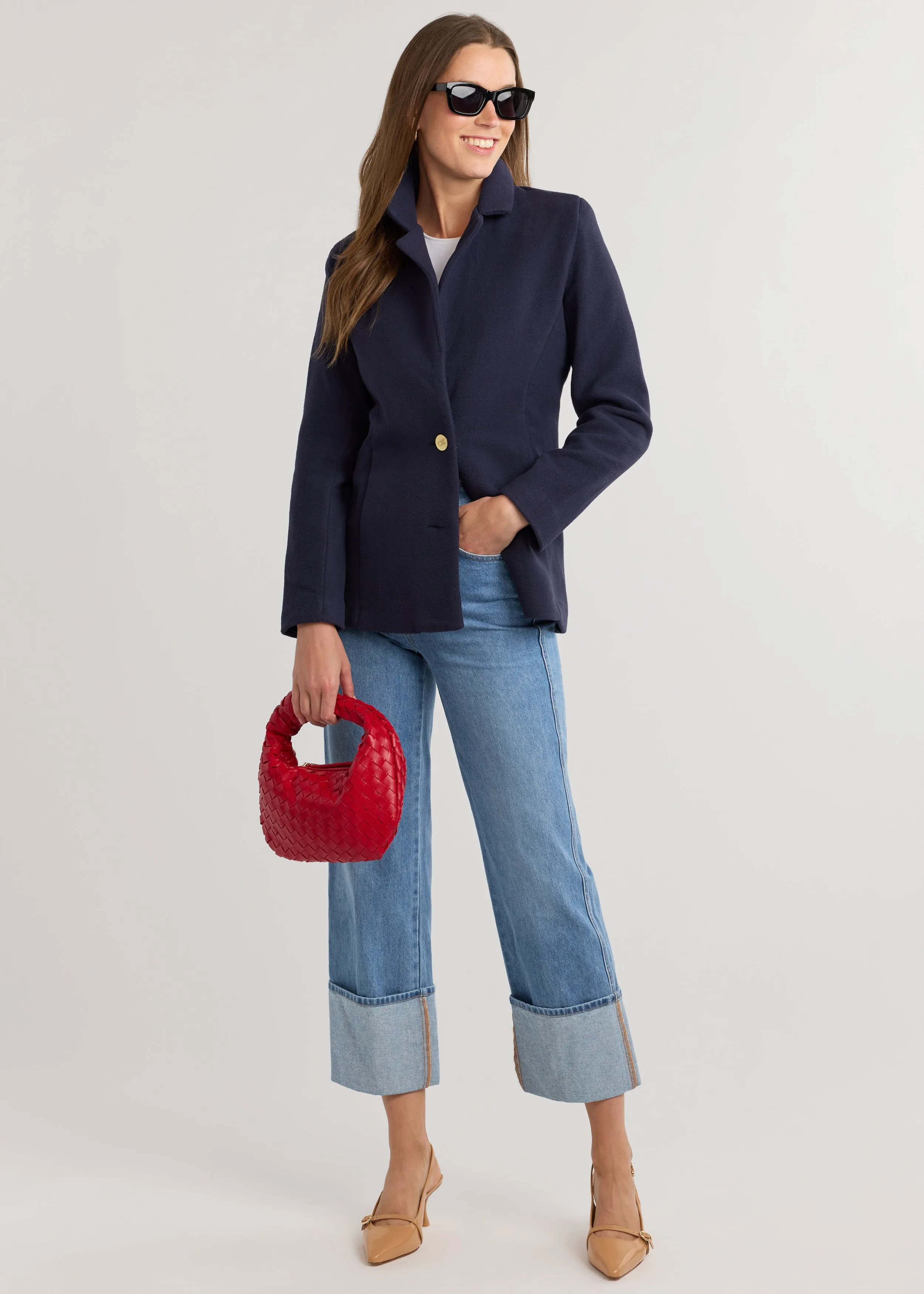 Wellington Blazer in Vello Fleece (Navy) sold by Dudley Stephens product image thumbnail 2