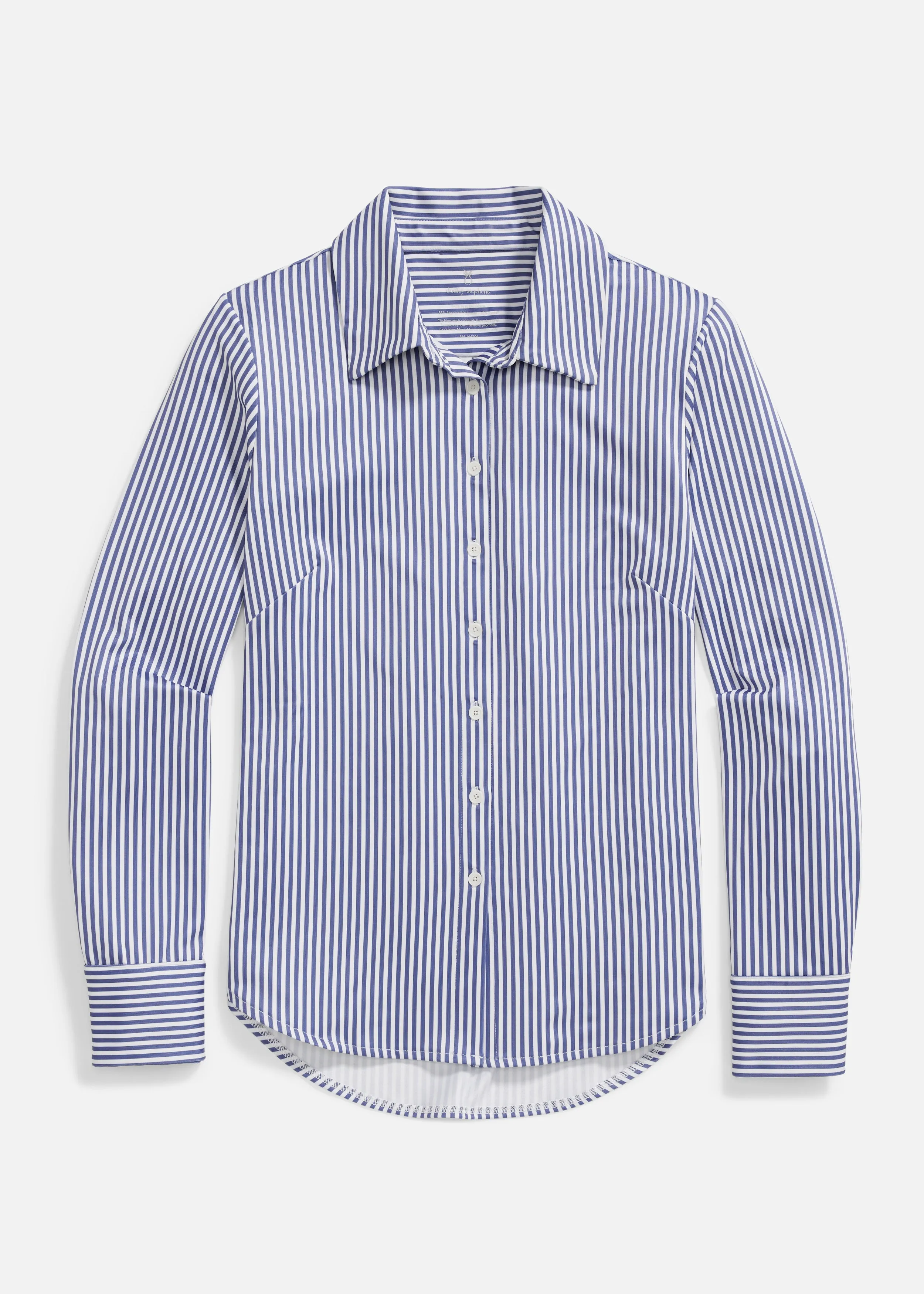Beaufort Button Down in Luxe Stretch (Blue Pinstripe) sold by Dudley Stephens product image thumbnail 5