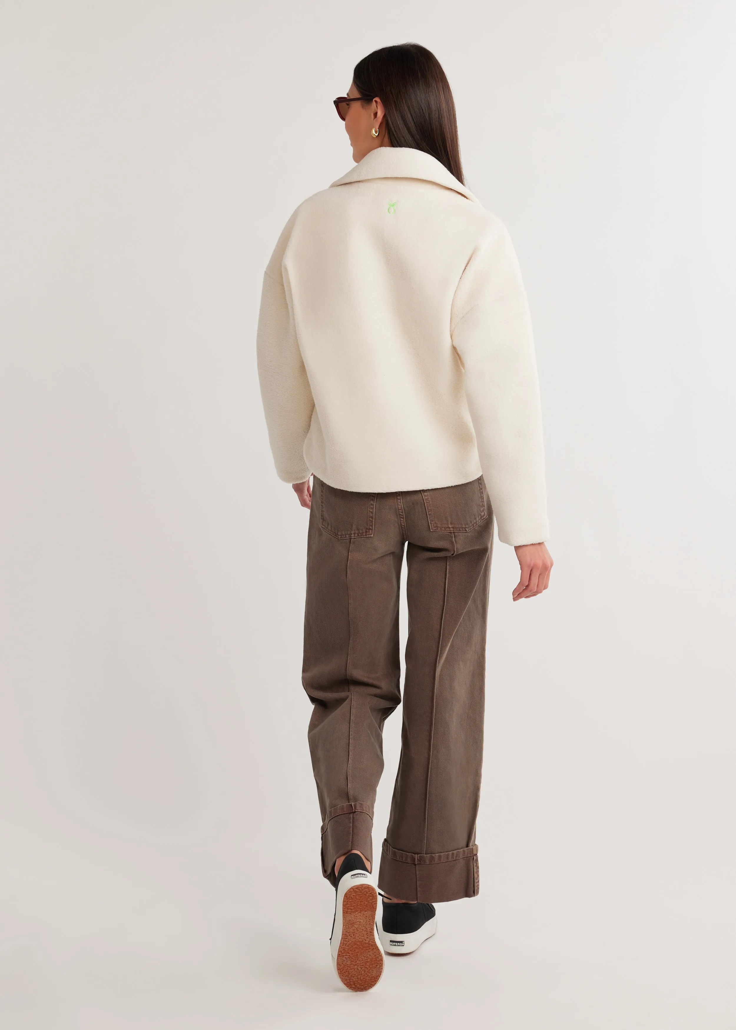 Chalet Coat in Sherpa Fleece (Cream) sold by Dudley Stephens product image thumbnail 4