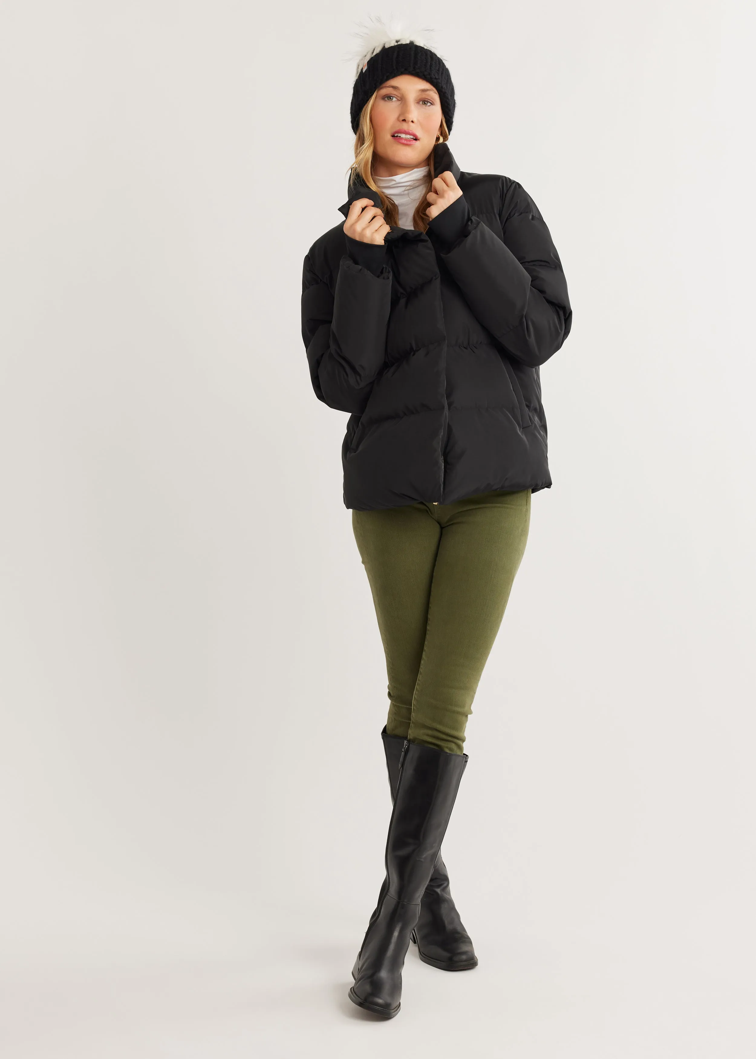 Astrid Puffer in Lustre Puff (Black) sold by Dudley Stephens product image thumbnail 4