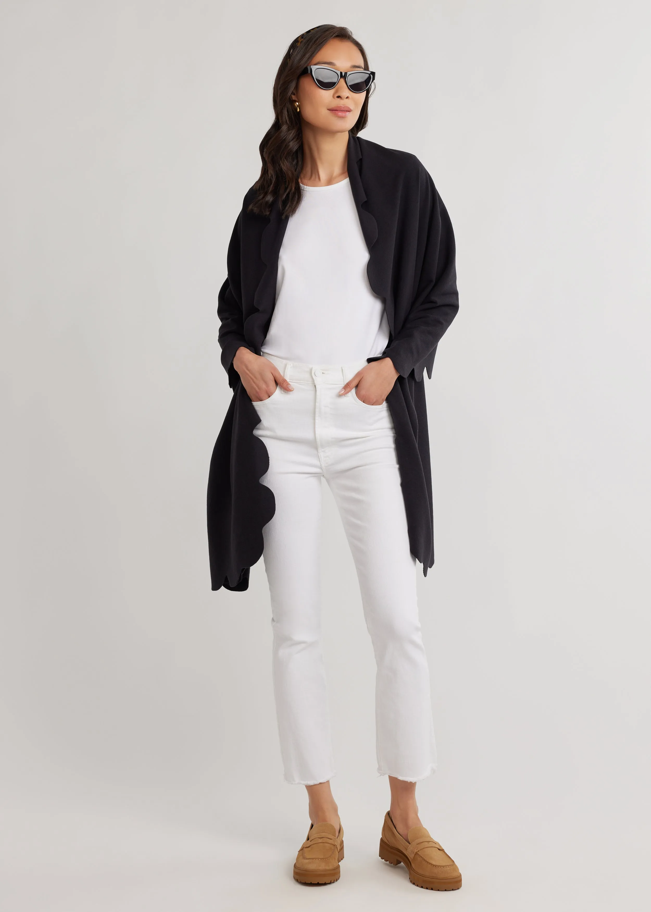 Five Mile River Scarf in Terry Fleece (Black) sold by Dudley Stephens product image thumbnail 3