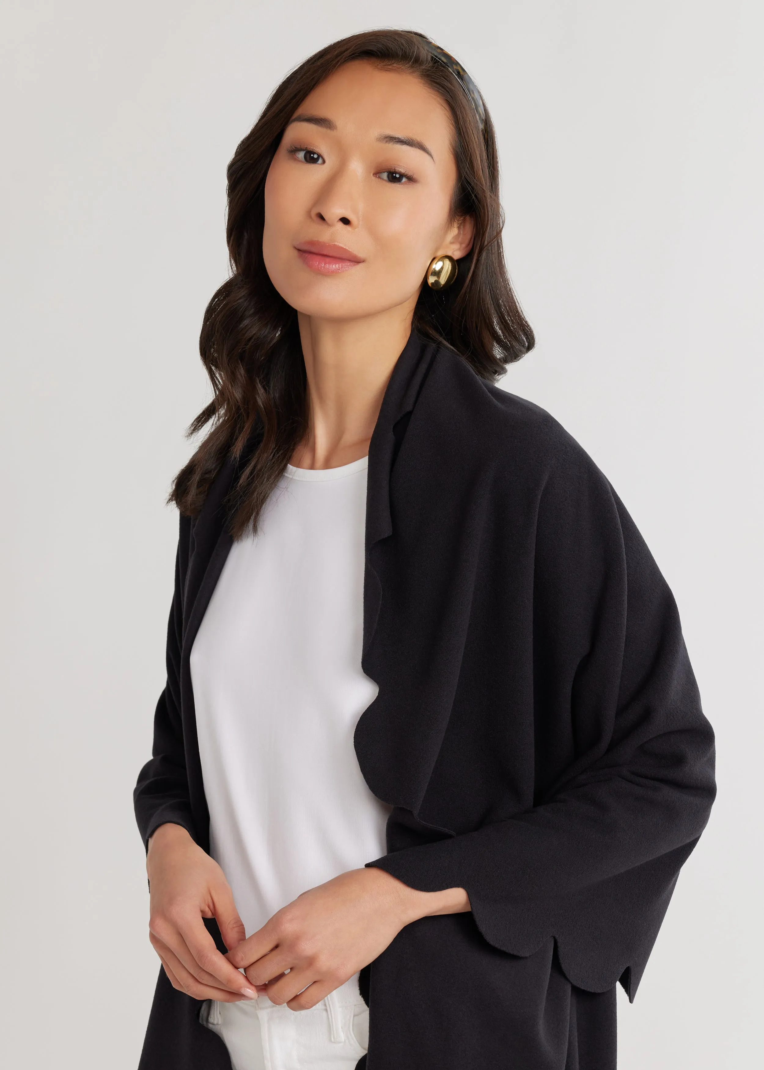 Five Mile River Scarf in Terry Fleece (Black) sold by Dudley Stephens product image thumbnail 2