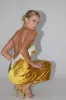 Celine Dress in Gold sold by RESA