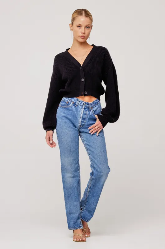 Annette Cardigan in Black sold by RESA