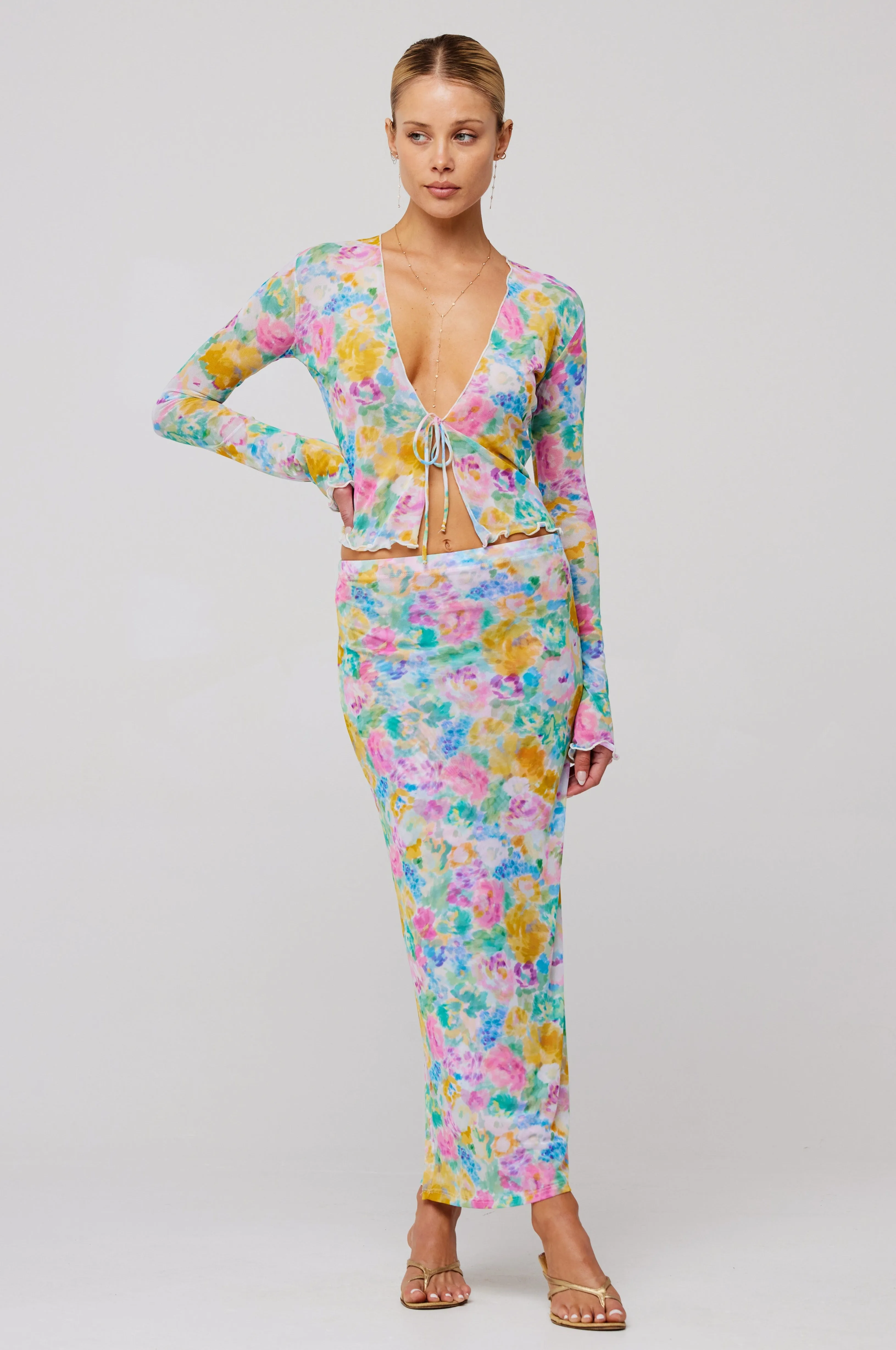 Aliyah Mesh Top in Canvas sold by RESA product image thumbnail 4